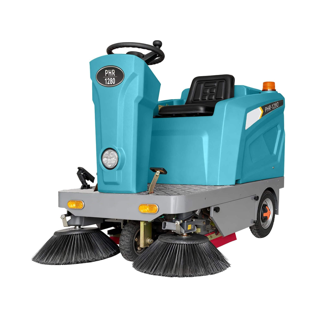 Heavy-Duty 51-Inch Electric Ride-On Floor Industrial Sweeper With Dustbin & Water Tank (SAK69418) – SAKSBY WHOLESALE