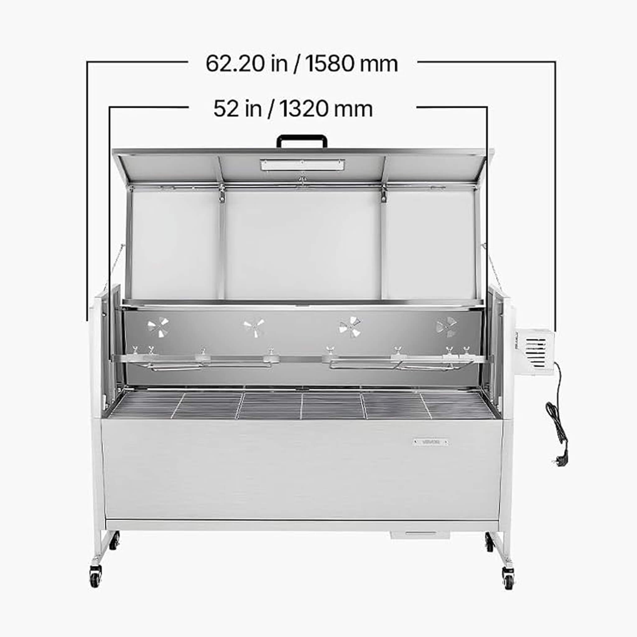 Heavy-Duty Spit Roaster Rotisserie BBQ Grill For Pig, Lamb And Chicken (SAK59286) – SAKSBY WHOLESALE, view 11