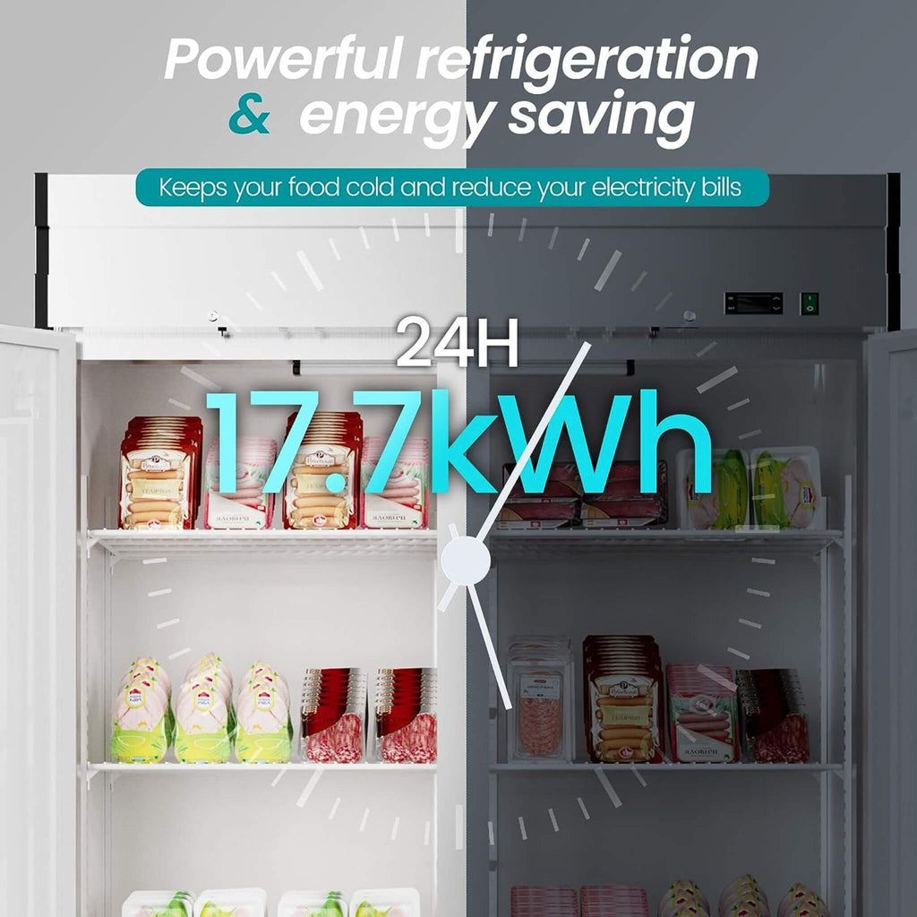 Heavy-Duty 54-Inch 2-Door Stainless Steel Commercial Freezer With OmniSmart Temperature Control (SAK91765) – SAKSBY WHOLESALE
