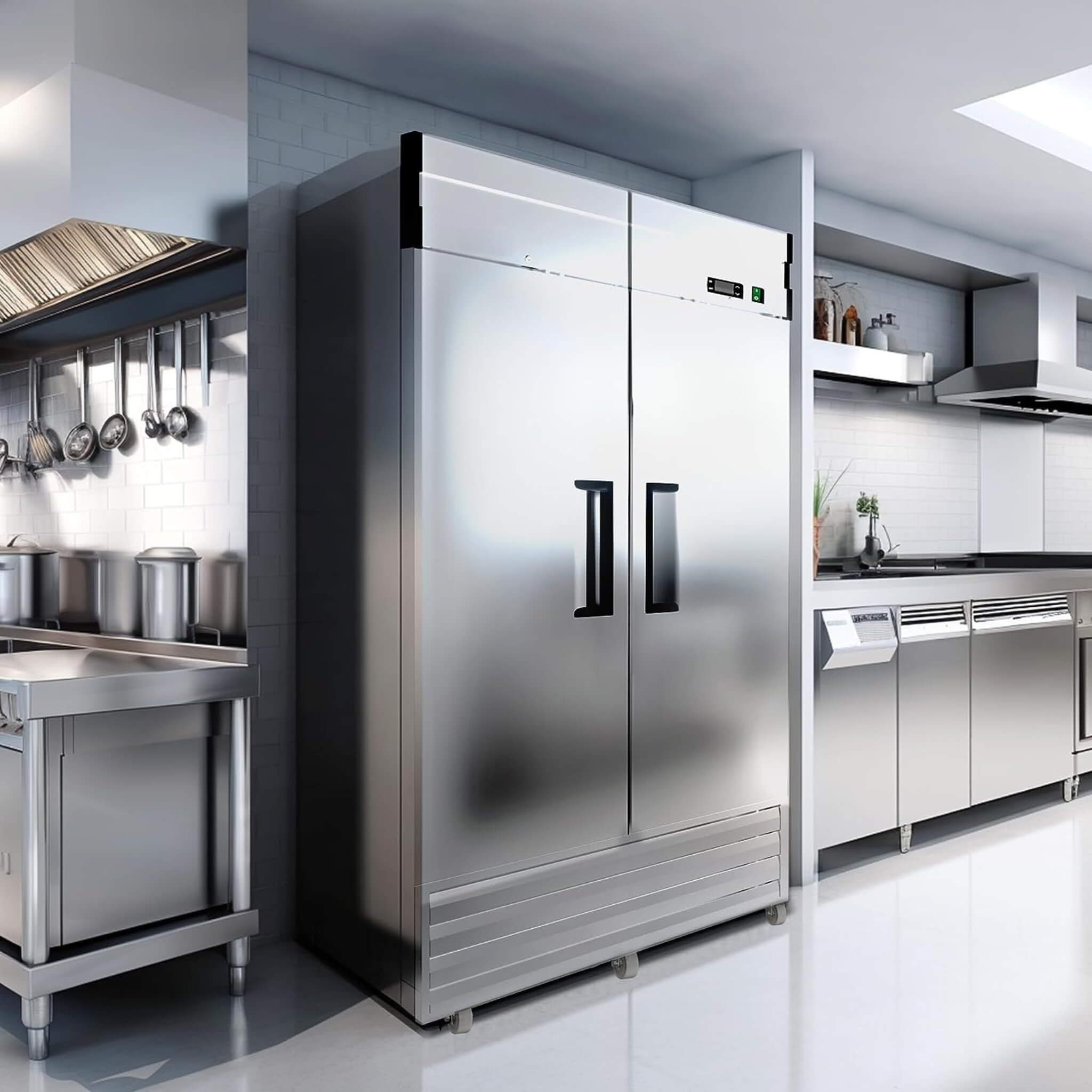 Heavy-Duty 54-Inch 2-Door Stainless Steel Commercial Freezer With OmniSmart Temperature Control (SAK91765) – SAKSBY WHOLESALE