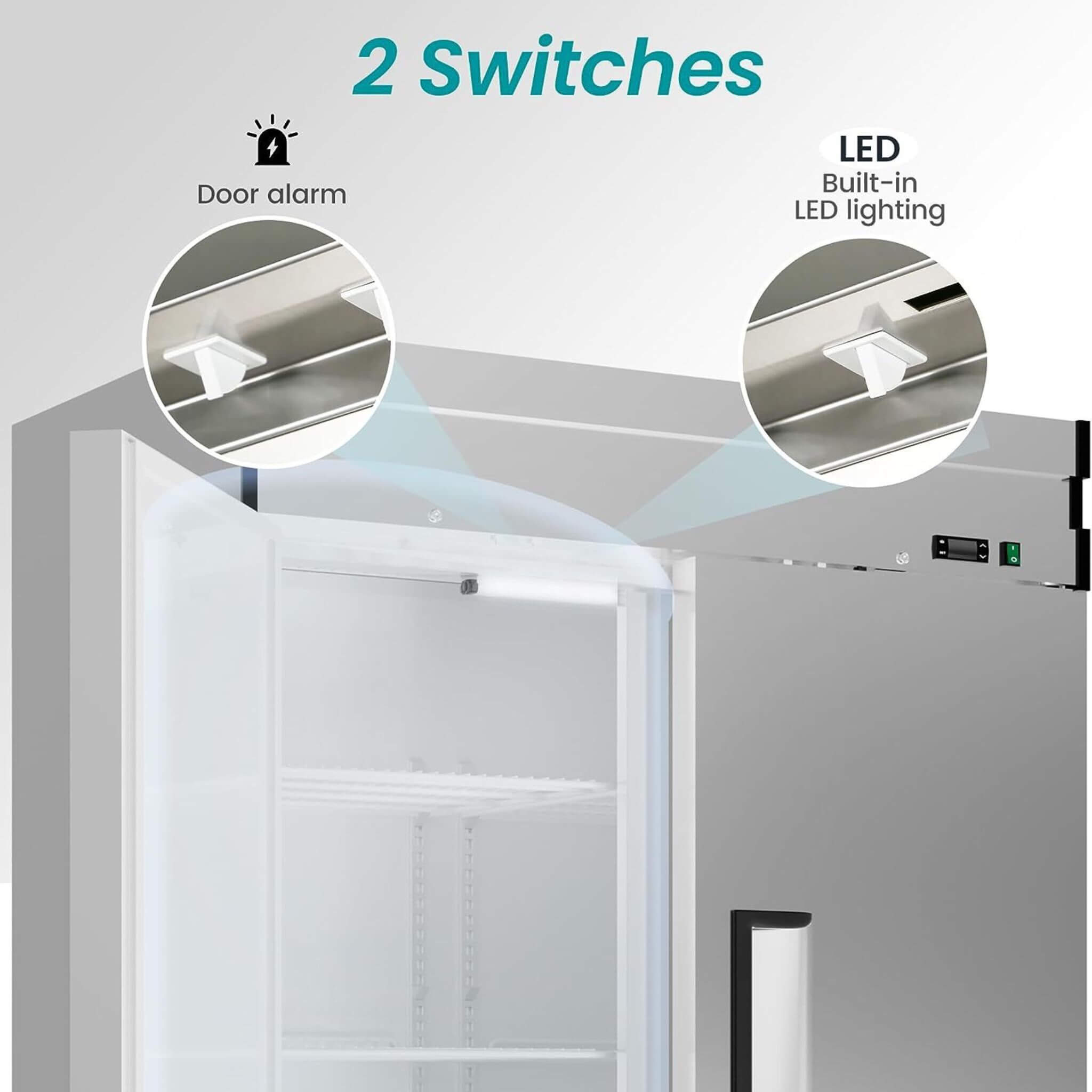 Heavy-Duty 54-Inch 2-Door Stainless Steel Commercial Freezer With OmniSmart Temperature Control (SAK91765) – SAKSBY WHOLESALE