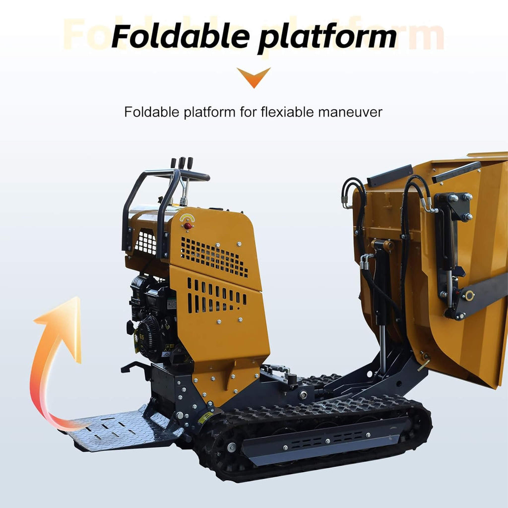 Heavy-Duty 6.5HP 1100LBS Tracked Hydraulic Dumper With Shovel (SAK62780) – SAKSBY WHOLESALE, view 12