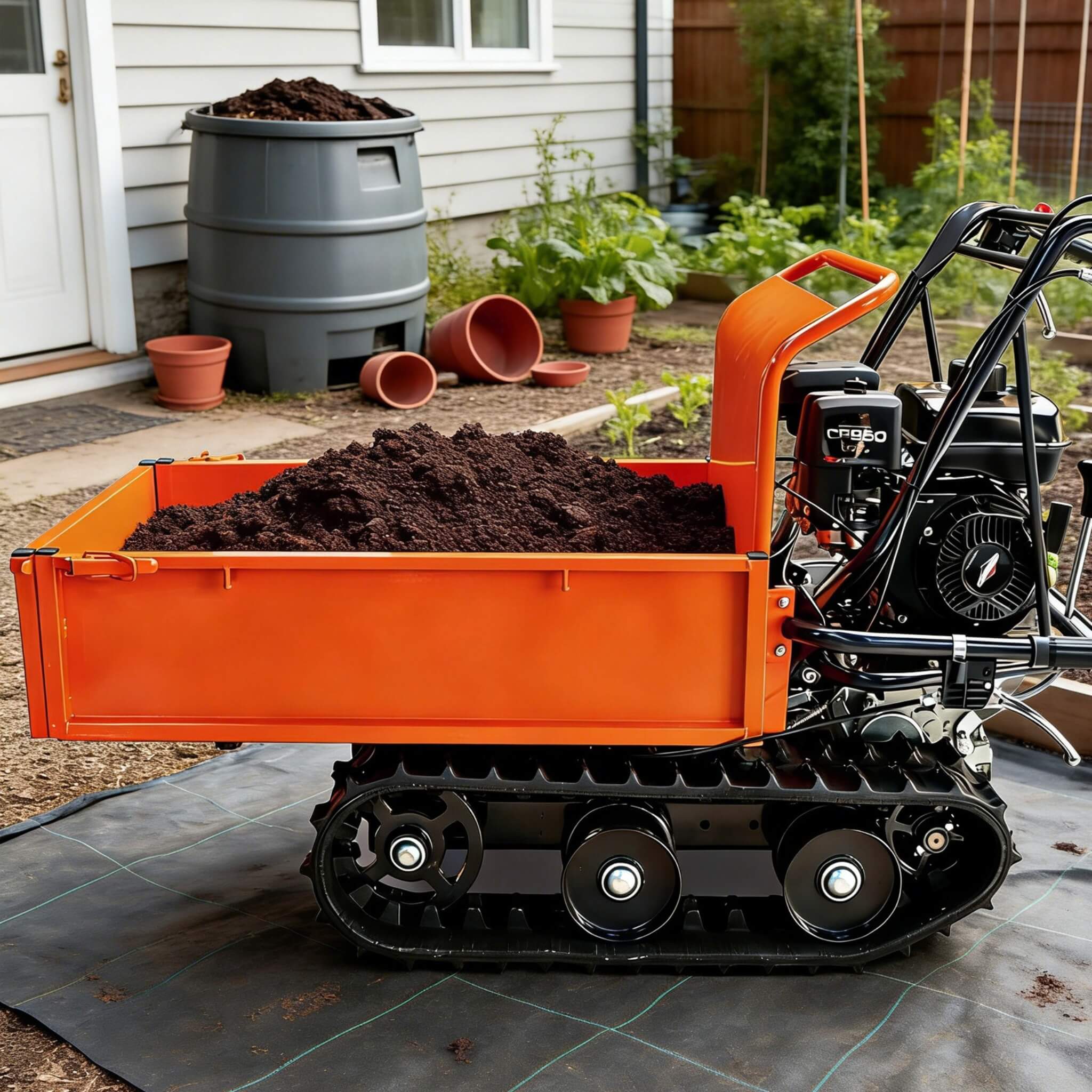 660LBS Heavy-Duty 6.5HP 208CC Gas-Powered Track Barrow (SAK49713) – SAKSBY WHOLESALE, view 9