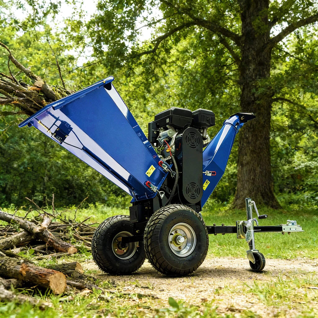 Heavy-Duty 6-Inch 15HP 420CC Towable Gas Drum Wood Chipper Shredder With Electric Start (SAK50896) – SAKSBY WHOLESALE, view 3