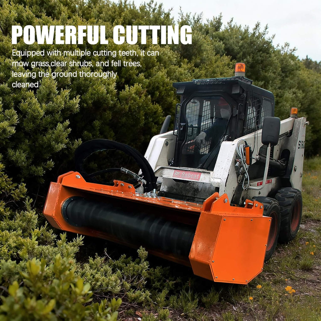 Heavy-Duty 60-Inch Hydraulic Skid Steer Loader Forestry Mulcher Attachment (SAK76249) – SAKSBY WHOLESALE, view 2