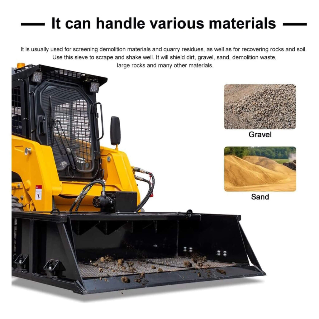 Heavy-Duty 60-Inch Topsoil Screening Skid Steer Bucket Attachment (SAK10294) – SAKSBY WHOLESALE, view 4