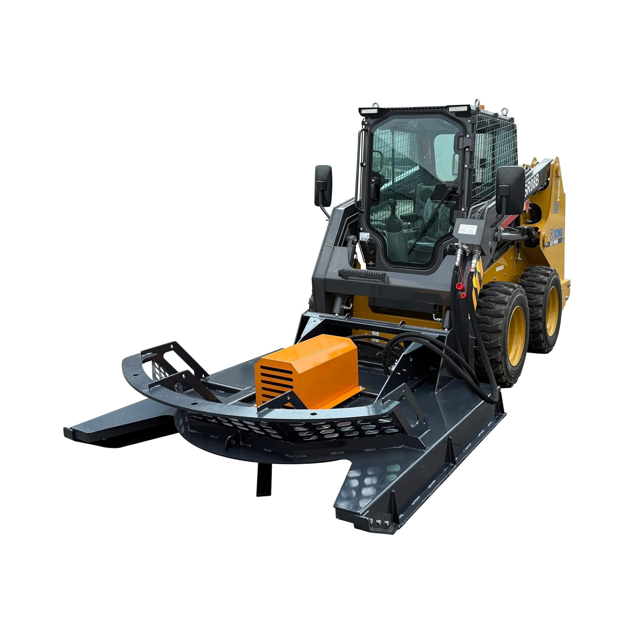 Heavy-Duty 66-Inch Open Front Deck Skid Steer Brush Cutter Attachment With 3 Steel Blades (SAK53108) – SAKSBY WHOLESALE, view