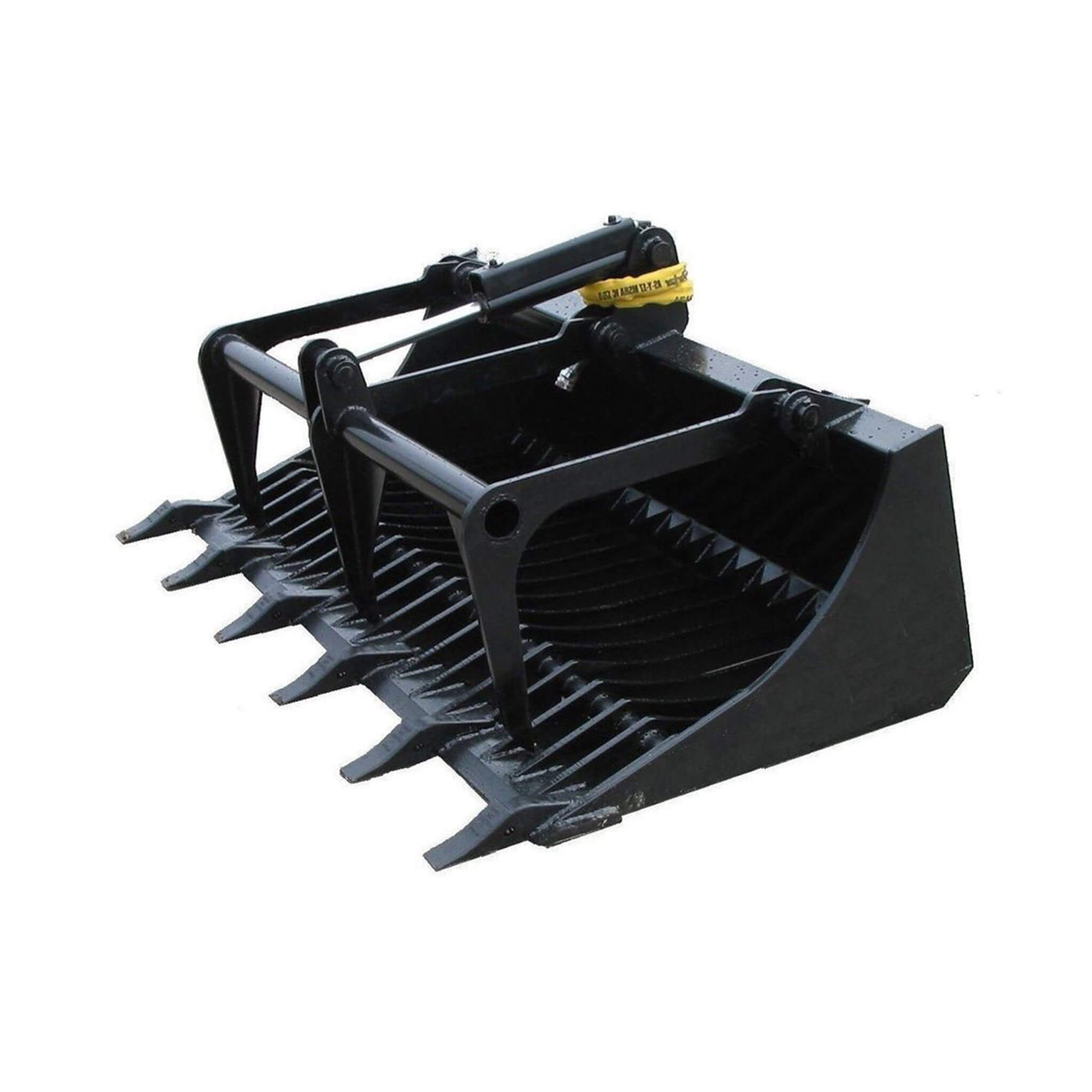 Heavy-Duty 66-Inch Rock Grapple Bucket Tractor Attachment With Tongs (SAK41697) – SAKSBY WHOLESALE, view 3