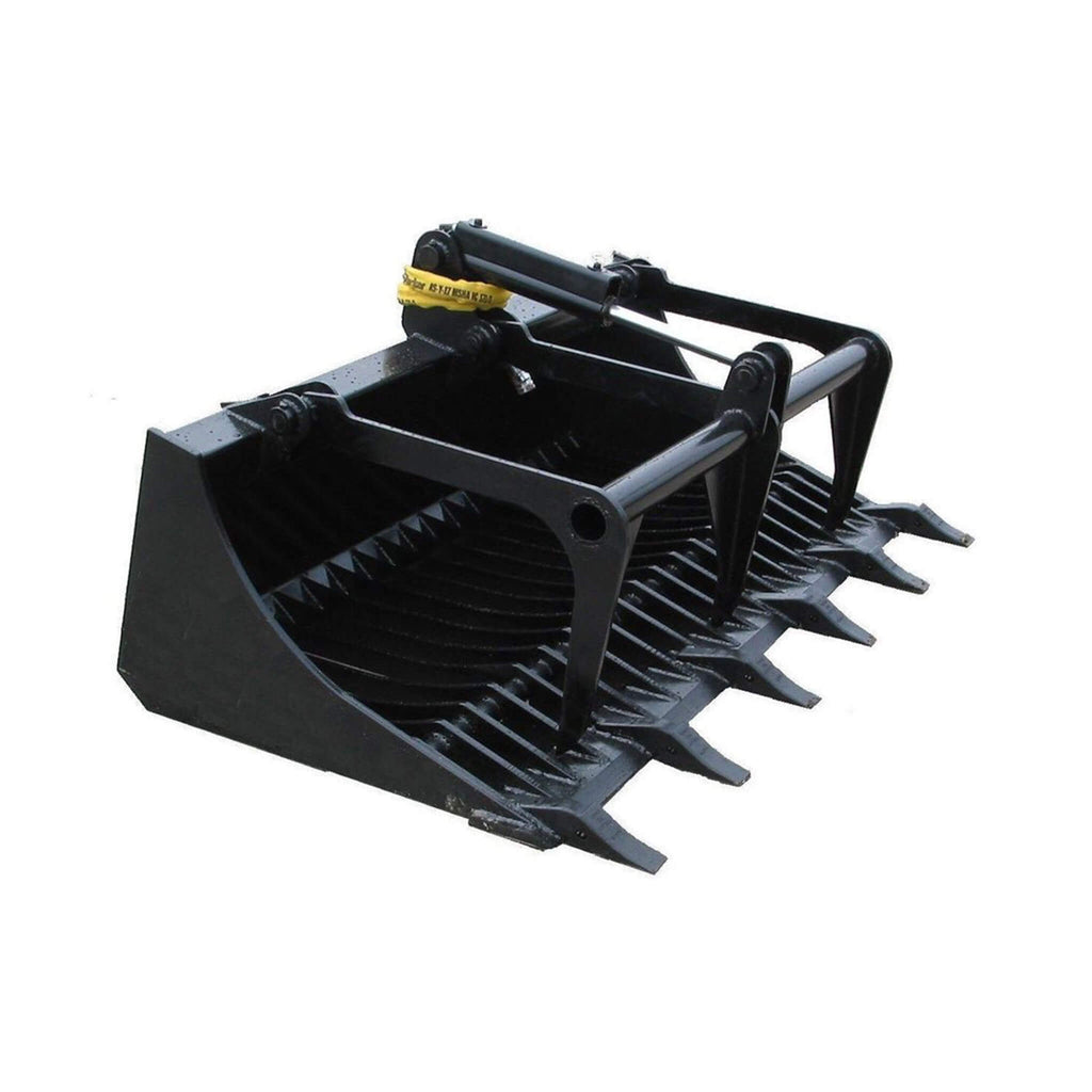 Heavy-Duty 66-Inch Rock Grapple Bucket Tractor Attachment With Tongs (SAK41697) – SAKSBY WHOLESALE