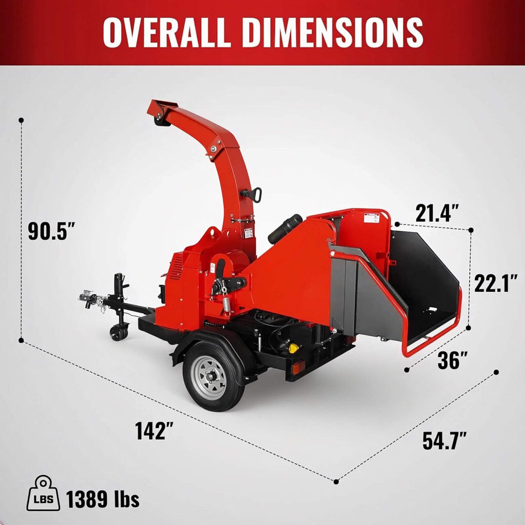 Heavy-Duty 7-Inch 750CC 25HP Hydraulic Feed Towable Electric Start Wood Chipper (SAK27190) – SAKSBY WHOLESALE, view 15