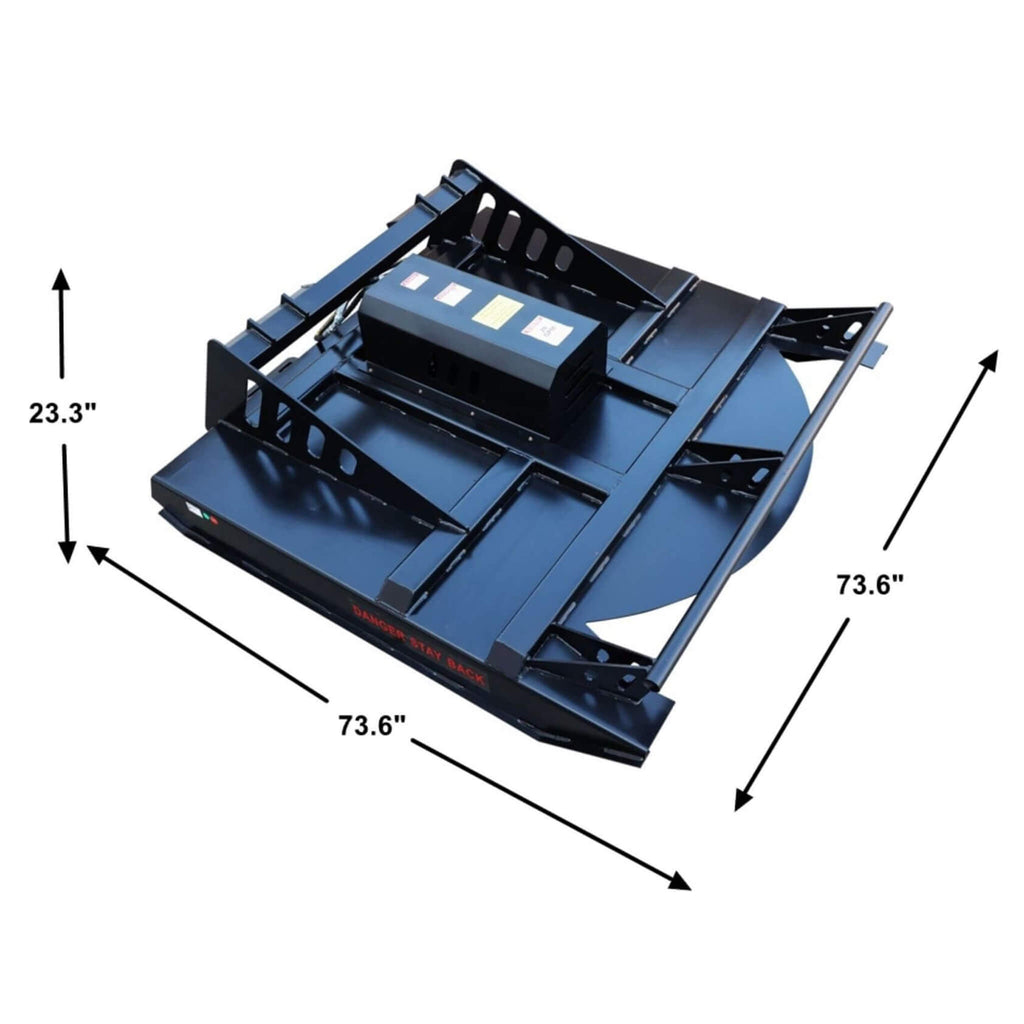 Heavy-Duty 72-Inch Hydraulic Brush Mower Skid Steer Attachment (SAK96502) – SAKSBY WHOLESALE, view 10