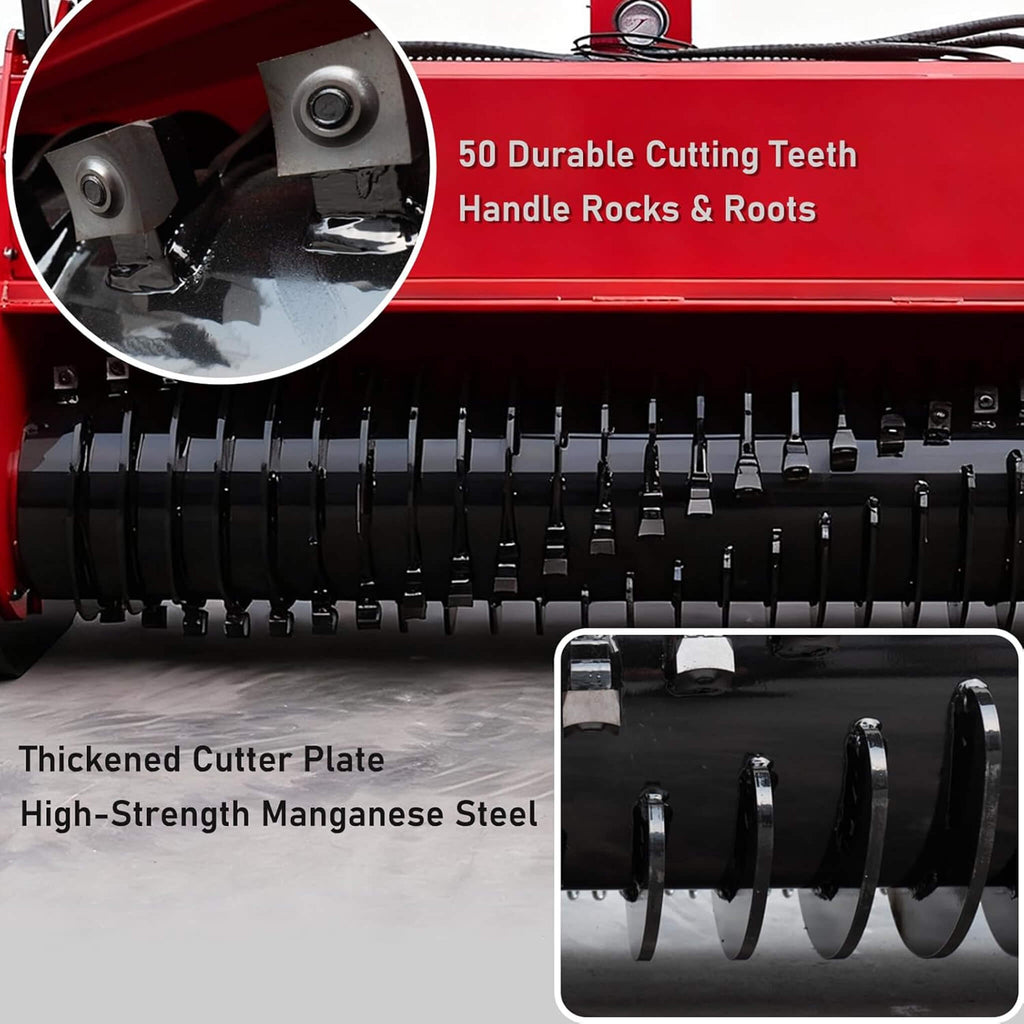 Heavy-Duty 72-Inch Hydraulic Forestry Mulcher Skid Steer Loader Attachment (SAK39168) – SAKSBY WHOLESALE, view 4