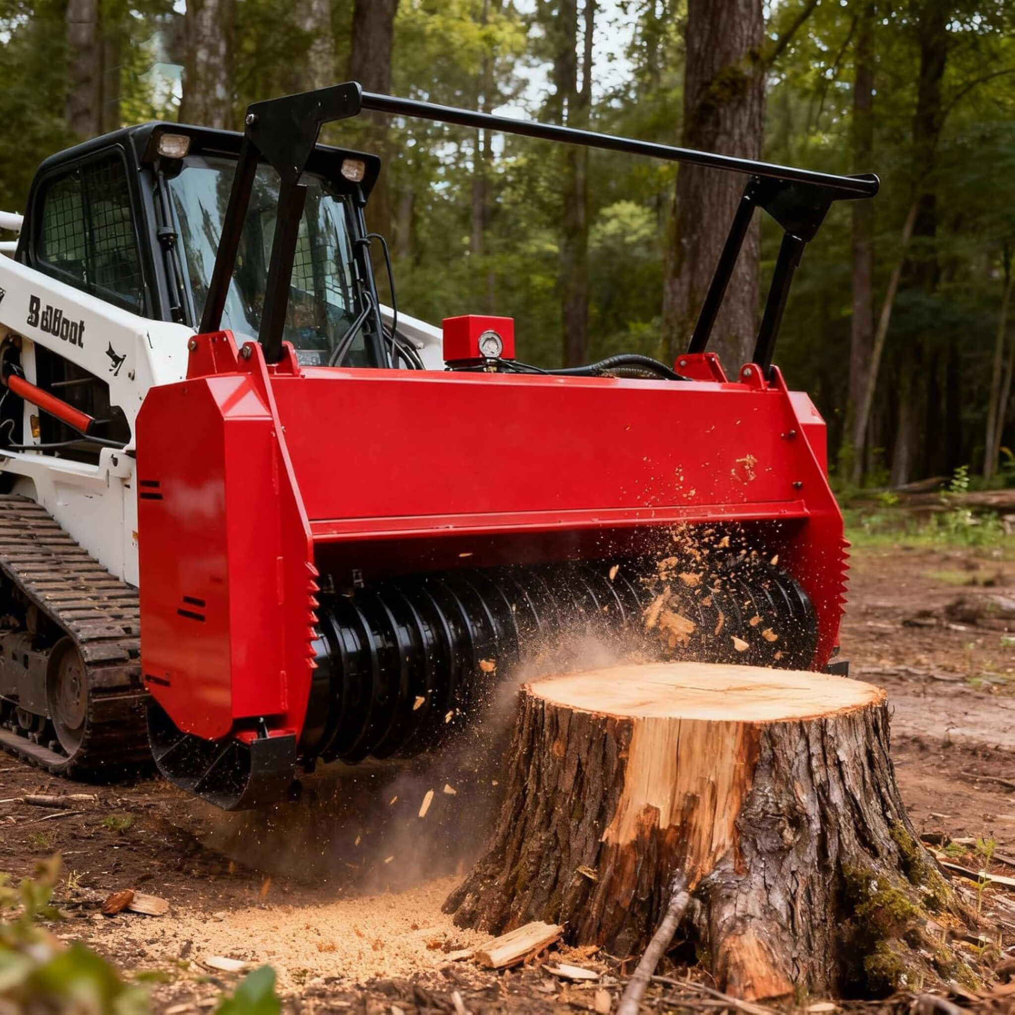 Heavy-Duty 72-Inch Hydraulic Forestry Mulcher Skid Steer Loader Attachment (SAK39168) – SAKSBY WHOLESALE, view 7