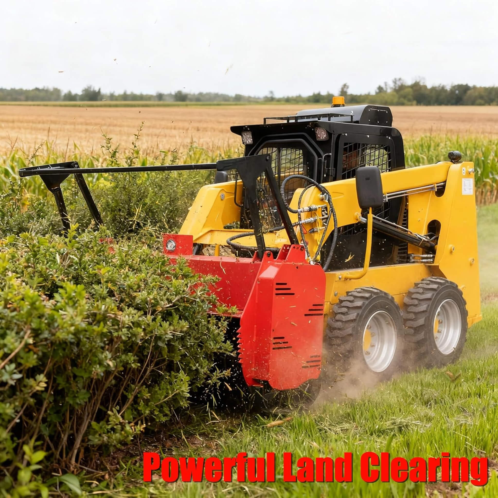 Heavy-Duty 72-Inch Hydraulic Forestry Mulcher Skid Steer Loader Attachment (SAK39168) – SAKSBY WHOLESALE, view 10