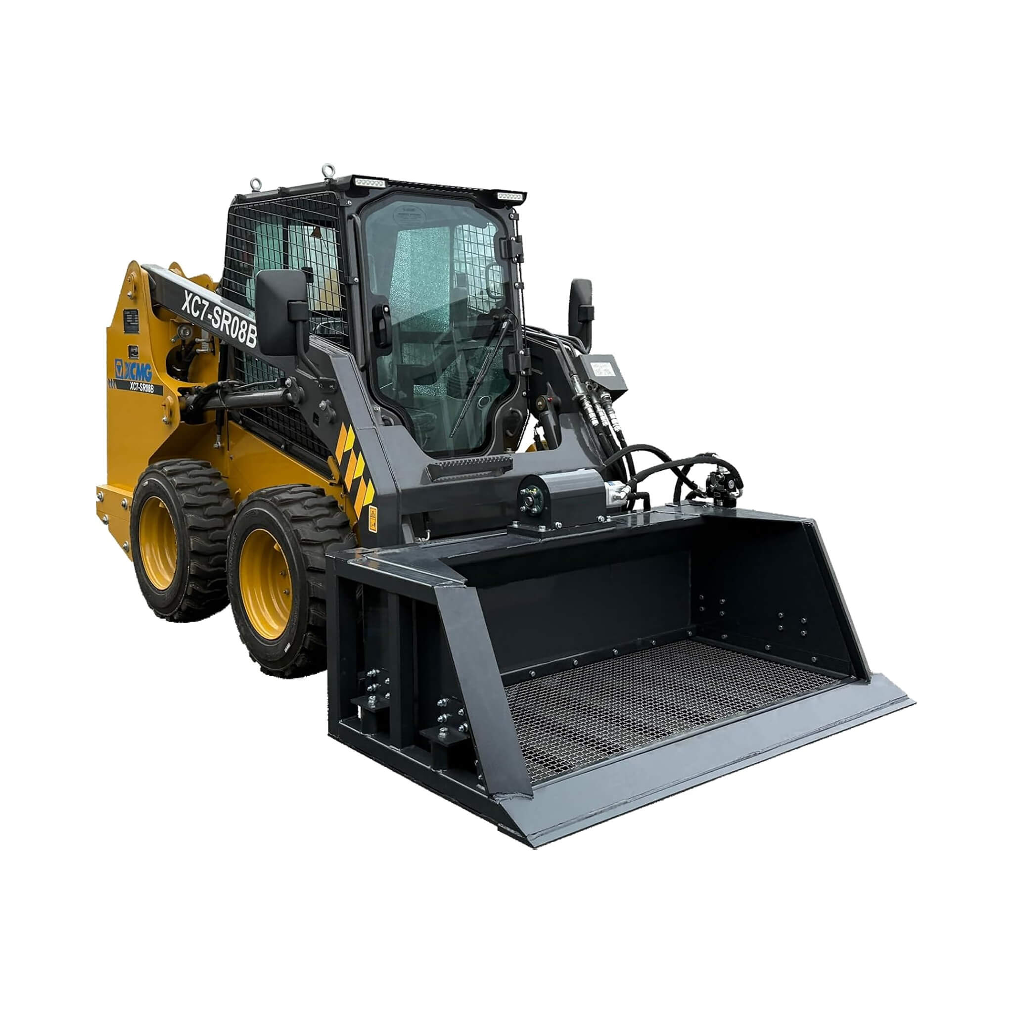 Heavy-Duty 72-Inch Hydraulic Screening Bucket Skid Steer Attachment (SAK14786) – SAKSBY WHOLESALE, view 3