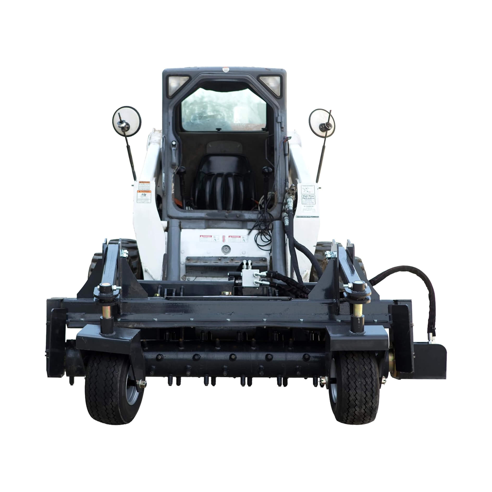 Heavy-Duty 72-Inch Hydraulic Soil Power Rake Skid Steer Attachment (SAK41827) – SAKSBY WHOLESALE, view 3