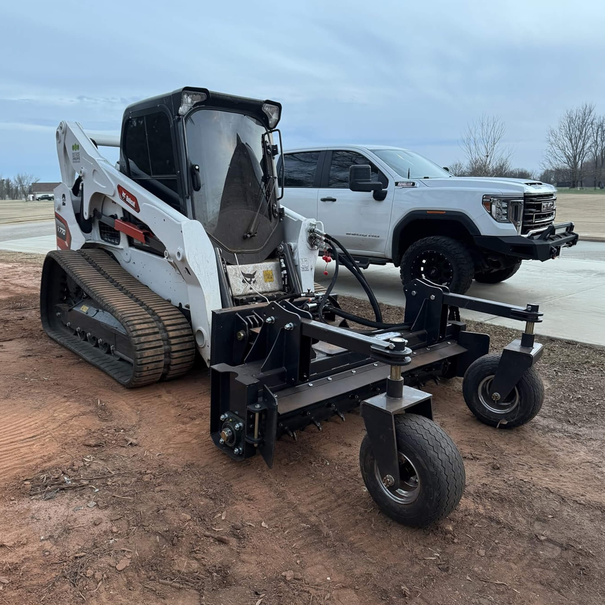 Heavy-Duty 72-Inch Industrial Soil Power Rake Skid Steer Attachment (SAK63905) – SAKSBY WHOLESALE, view 3