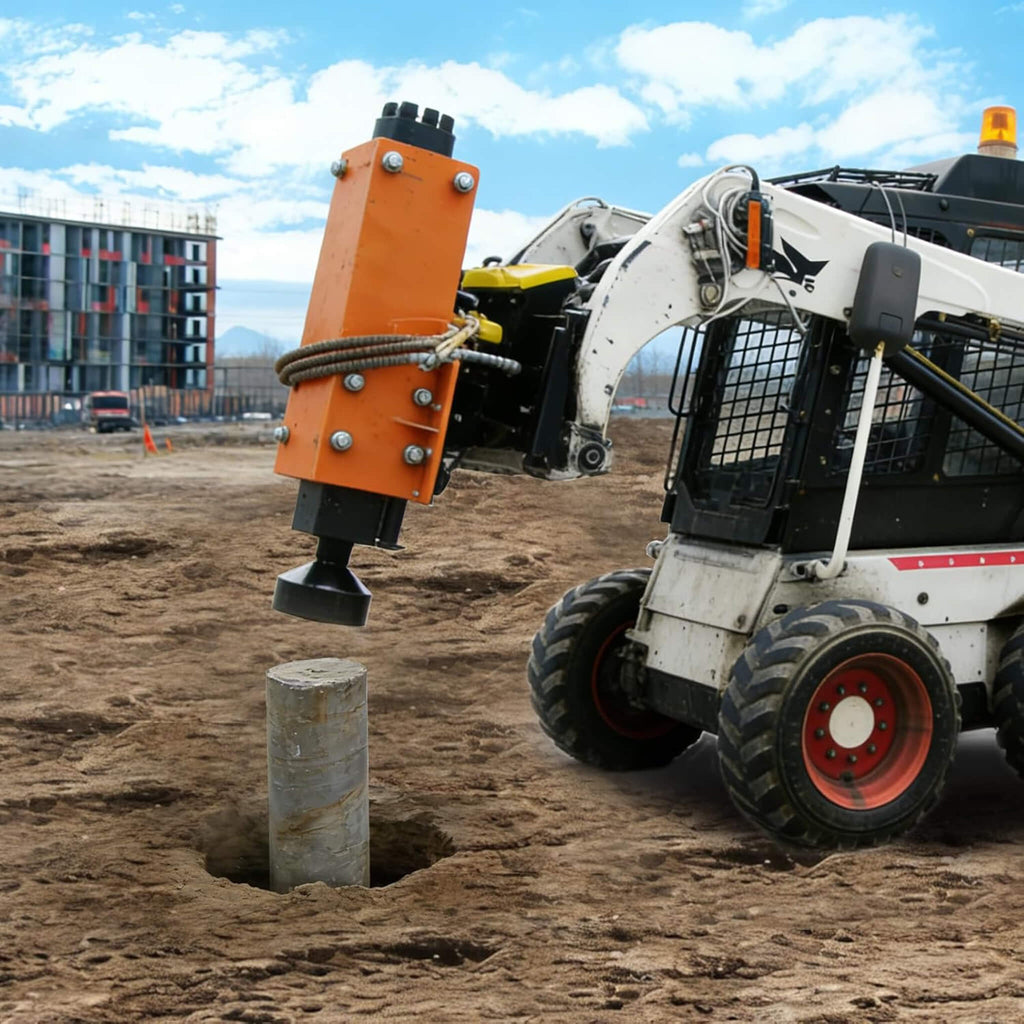 Heavy-Duty 750 FT-LB Hydraulic Skid Steer Pile Hammer Attachment (SAK59134) – SAKSBY WHOLESALE, view 4