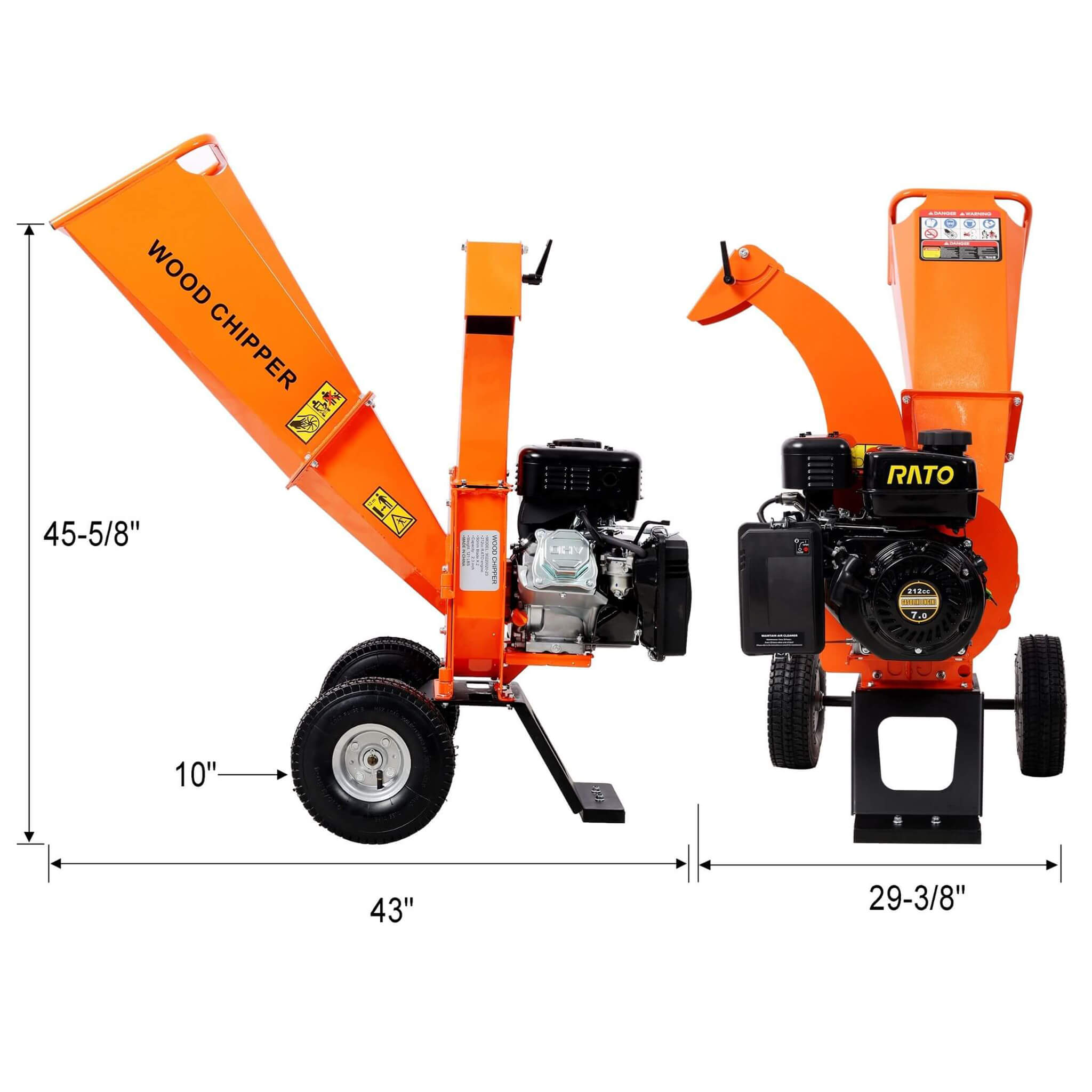 Heavy-Duty 7HP 212CC Gas Wood Chipper Shredder Mulcher (SAK59184) – SAKSBY WHOLESALE, view 15