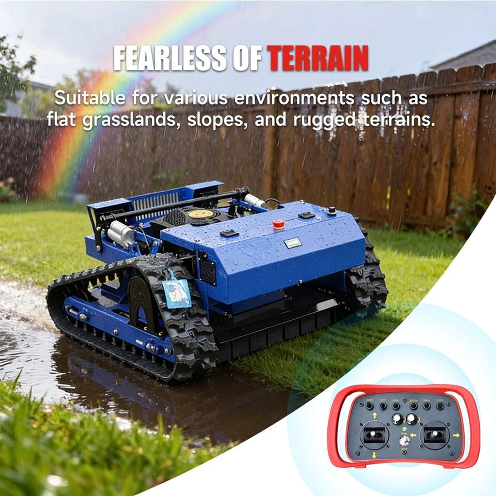 Heavy-Duty 7HP Commercial Remote-Controlled Tracked Gasoline Lawn Mower (SAK94270) – SAKSBY WHOLESALE, view 9