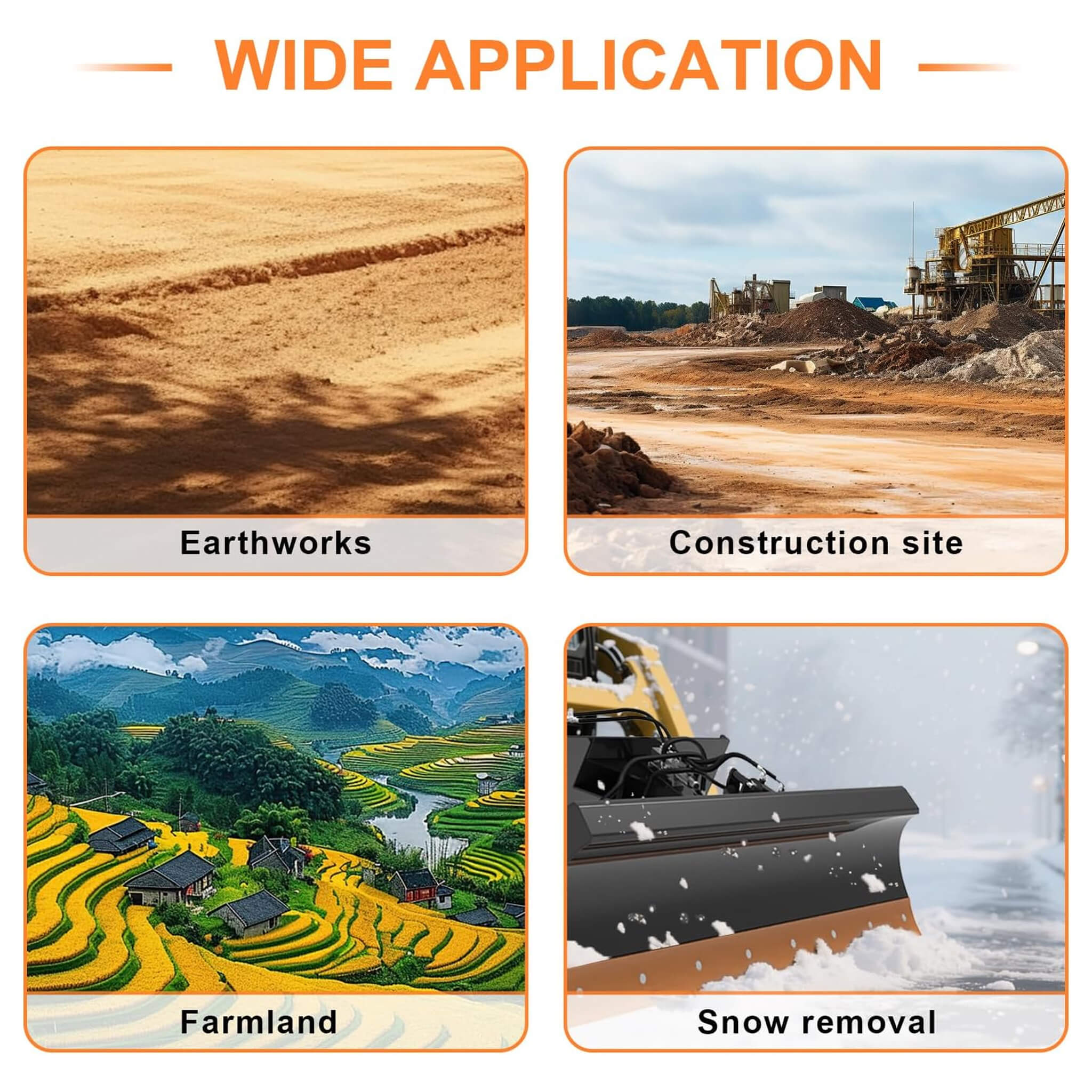 Heavy-Duty 84-Inch 6-Way Skid Steer Dozer Blade Attachment (SAK17862) – SAKSBY WHOLESALE, view 6