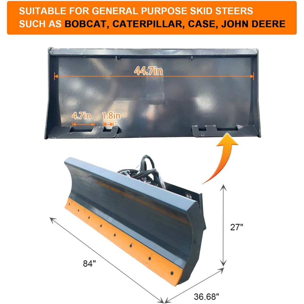Heavy-Duty 84-Inch 6-Way Skid Steer Dozer Blade Attachment (SAK17862) – SAKSBY WHOLESALE, view 8