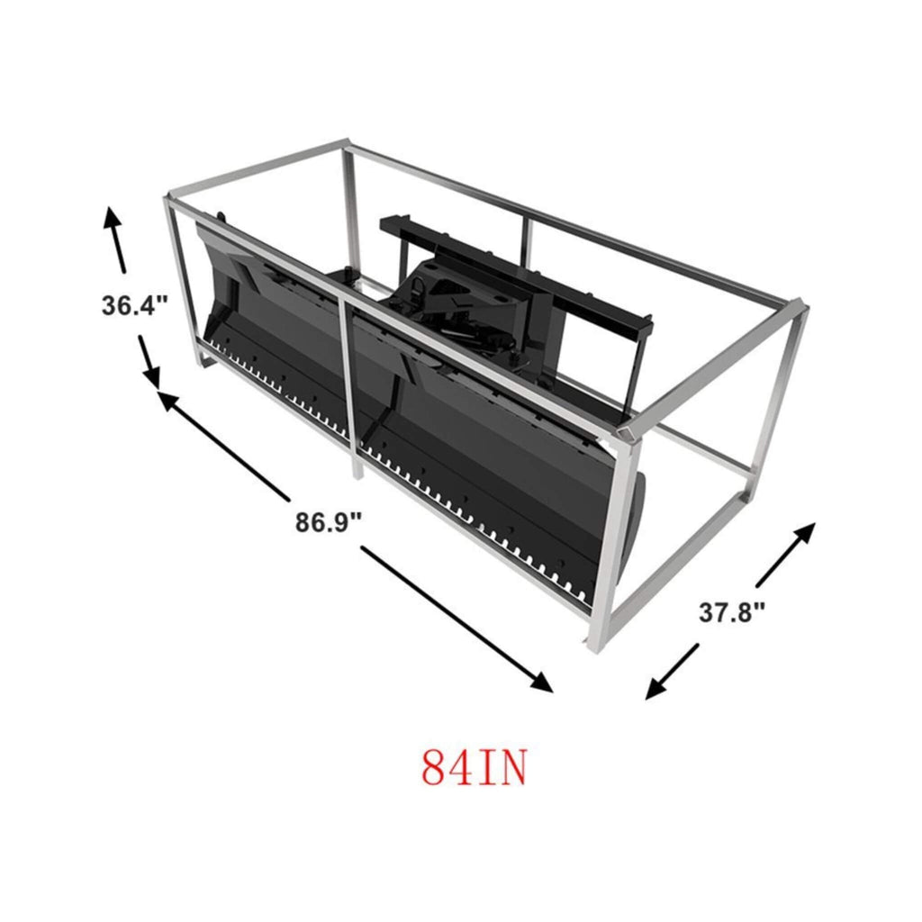 Heavy-Duty 84-Inch Snow Plow Attachment With Dozer Blade (SAK55703) – SAKSBY WHOLESALE, view 6