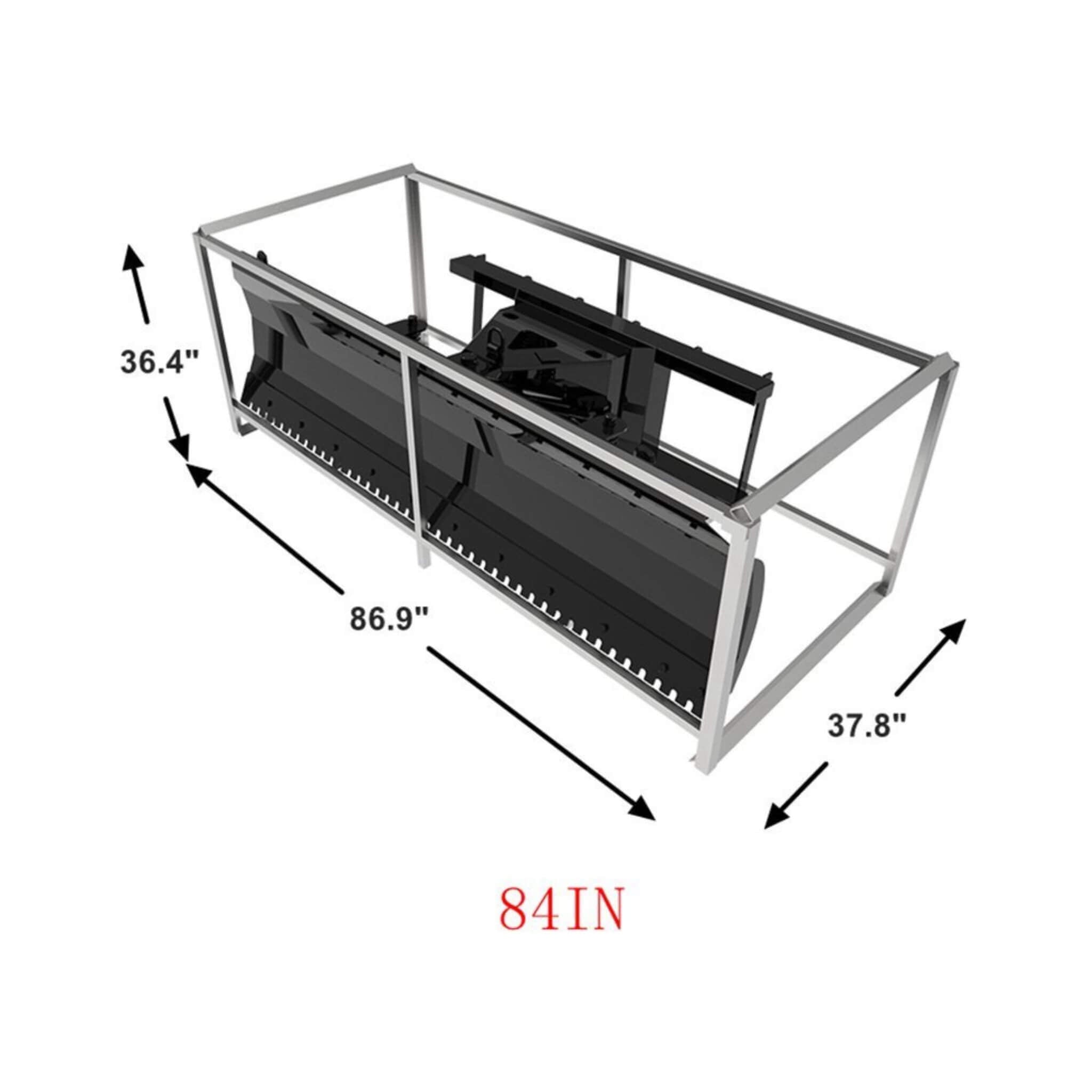 Heavy-Duty 84-Inch Snow Plow Attachment With Dozer Blade (SAK55703) – SAKSBY WHOLESALE, view 6