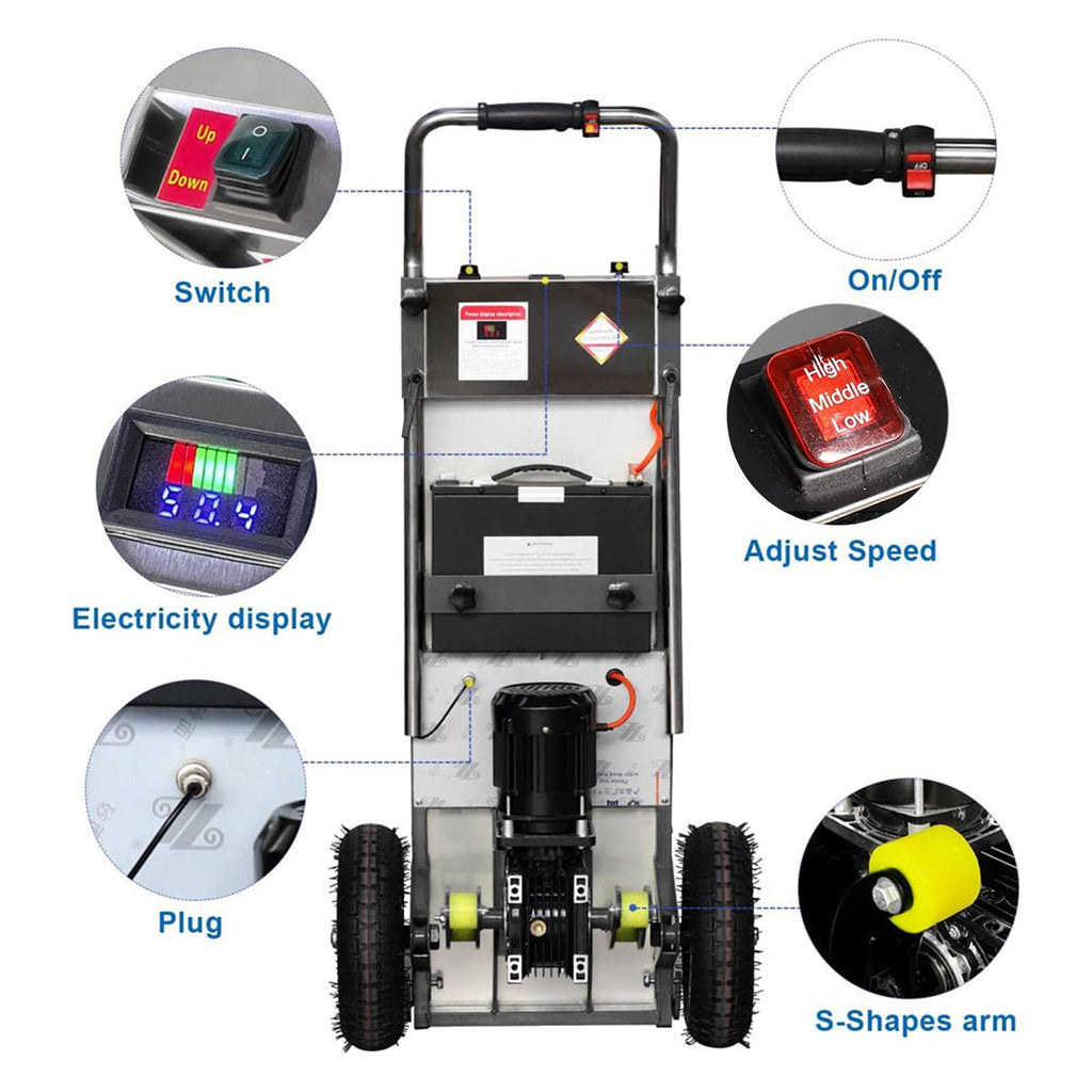 Heavy-Duty 880LBS Electric Motorized Stair Climbing Hand Truck Dolly (SAK72821) – SAKSBY WHOLESALE, view 4