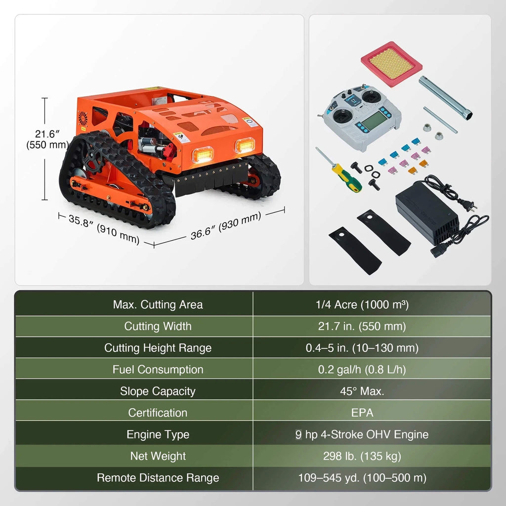 Heavy-Duty 9HP Commercial Remote-Controlled Gasoline-Powered Mower (SAK92146) – SAKSBY WHOLESALE, view 16