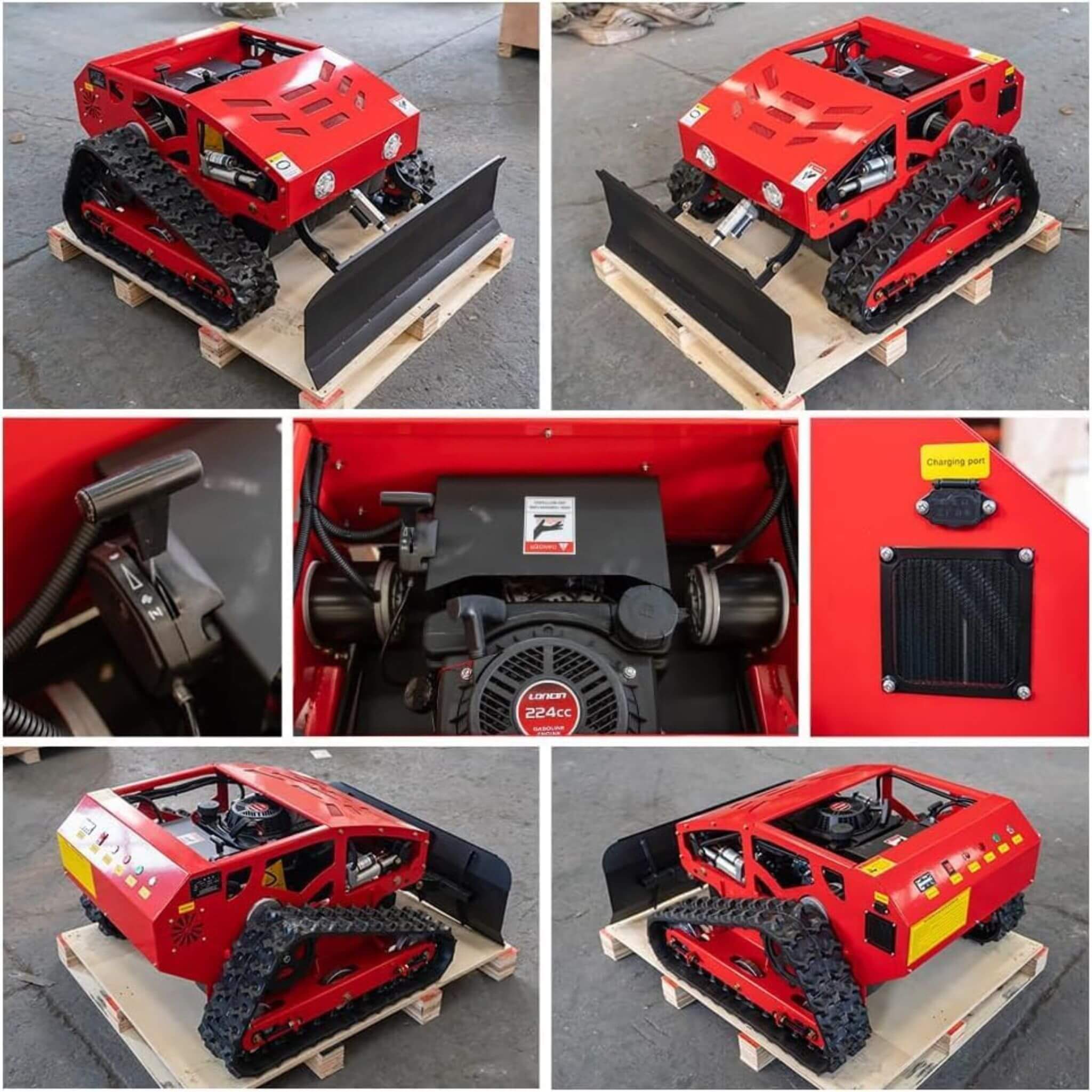 Heavy-Duty 9HP Commercial Remote-Controlled Oil-Electric Hybrid Track Drive With Plow (SAK76425) – SAKSBY WHOLESALE, view 9
