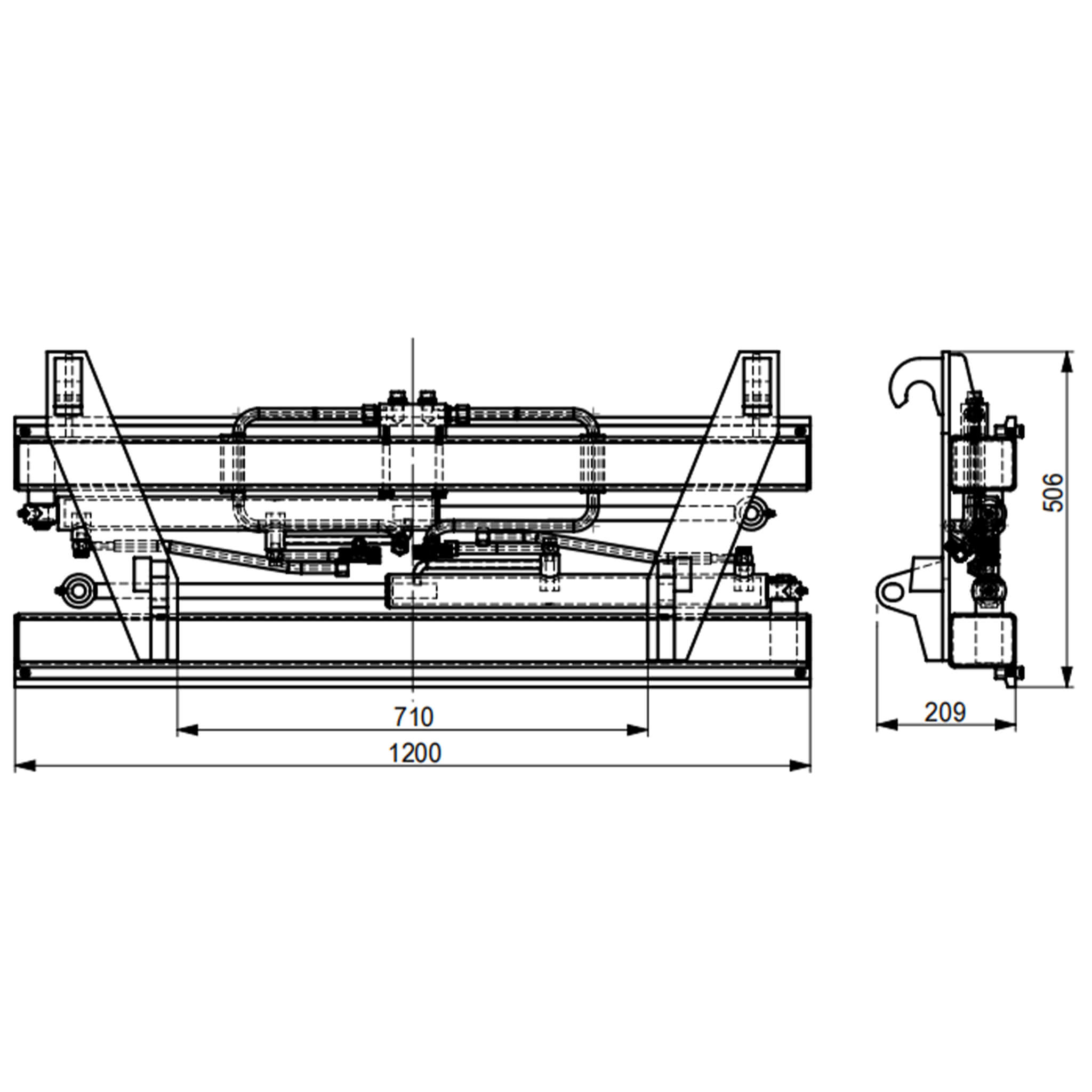 Heavy-Duty Adjustable Fork Carriage Skid Steer Attachment (SAK15904) – SAKSBY WHOLESALE, view 9