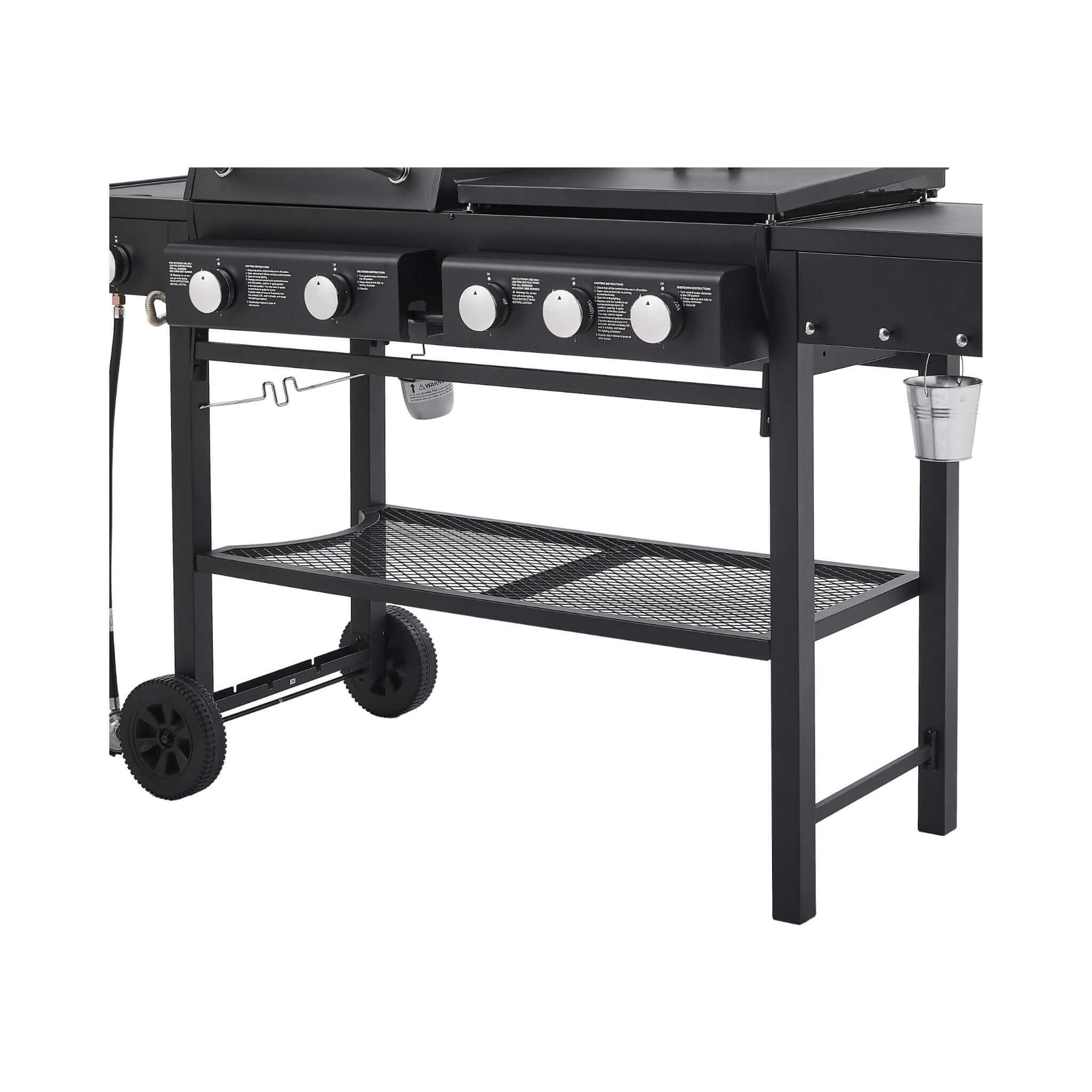 Castelle Flame Heavy-Duty All-In-One Outdoor 5-Burner 56K BTU Liquid Propane Grill (SAK57124) – SAKSBY WHOLESALE, view 8