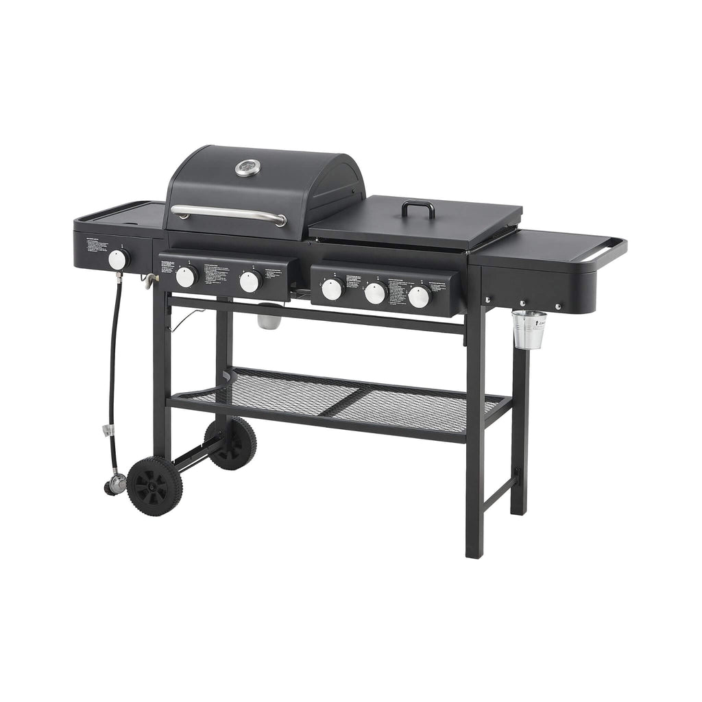Castelle Flame Heavy-Duty All-In-One Outdoor 5-Burner 56K BTU Liquid Propane Grill (SAK57124) – SAKSBY WHOLESALE, view 5