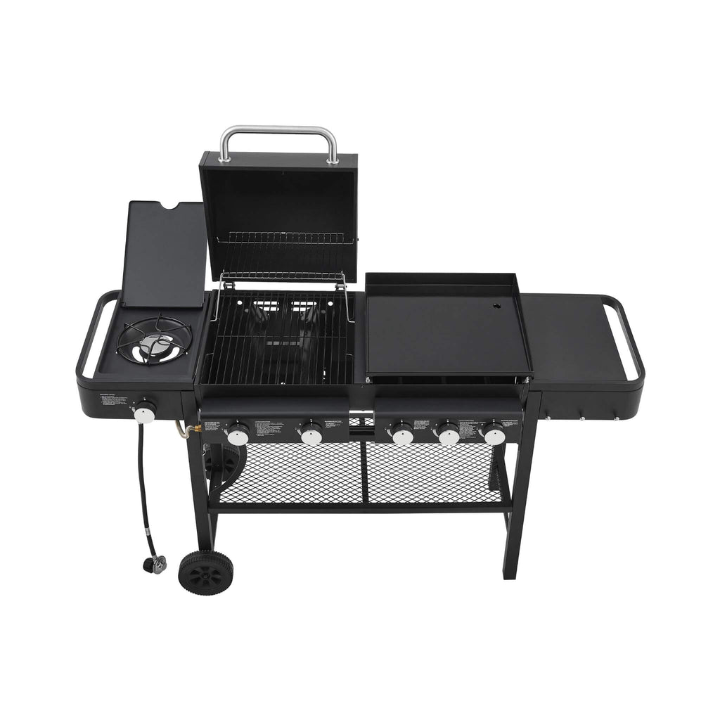 Castelle Flame Heavy-Duty All-In-One Outdoor 5-Burner 56K BTU Liquid Propane Grill (SAK57124) – SAKSBY WHOLESALE, view 3