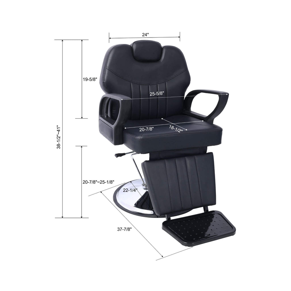 Heavy-Duty Extra-Wide PU Leather Hydraulic Reclining Barber Chair (SAK74613) – SAKSBY WHOLESALE, view 19