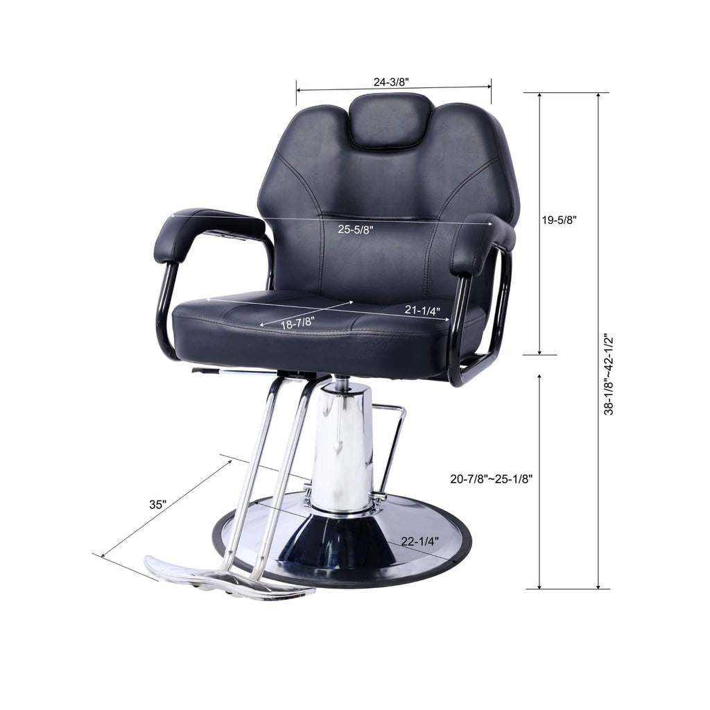 Heavy-Duty All-Purpose Ultra-Comfortable Hydraulic Reclining Barber Chair For Salons And Barber Shops (SAK97418) – SAKSBY WHO