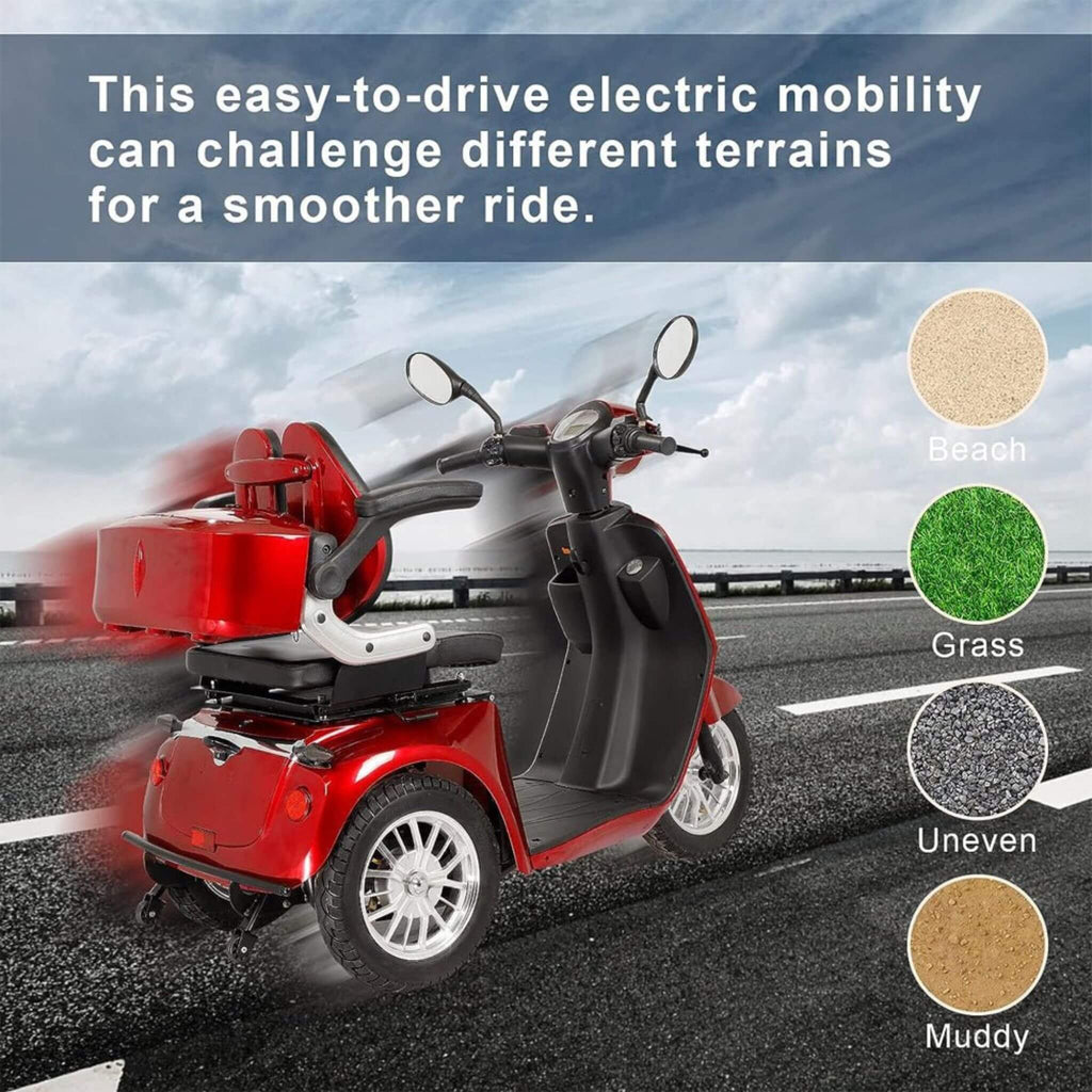 Zvg Heavy-Duty 800W All-Terrain Electric Powered Mobility Scooter For Seniors & Adults (SAK96314) – SAKSBY WHOLESALE, view 11