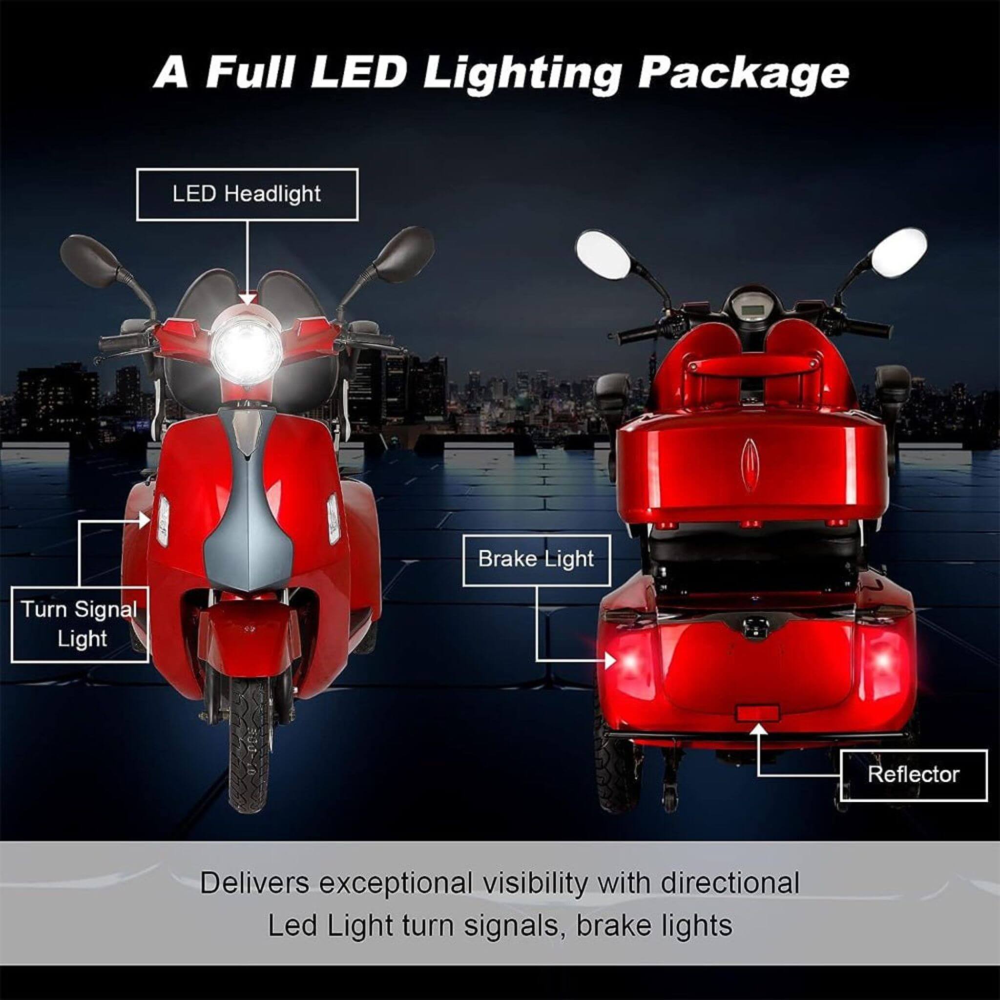 Zvg Heavy-Duty 800W All-Terrain Electric Powered Mobility Scooter For Seniors & Adults (SAK96314) – SAKSBY WHOLESALE, view 7
