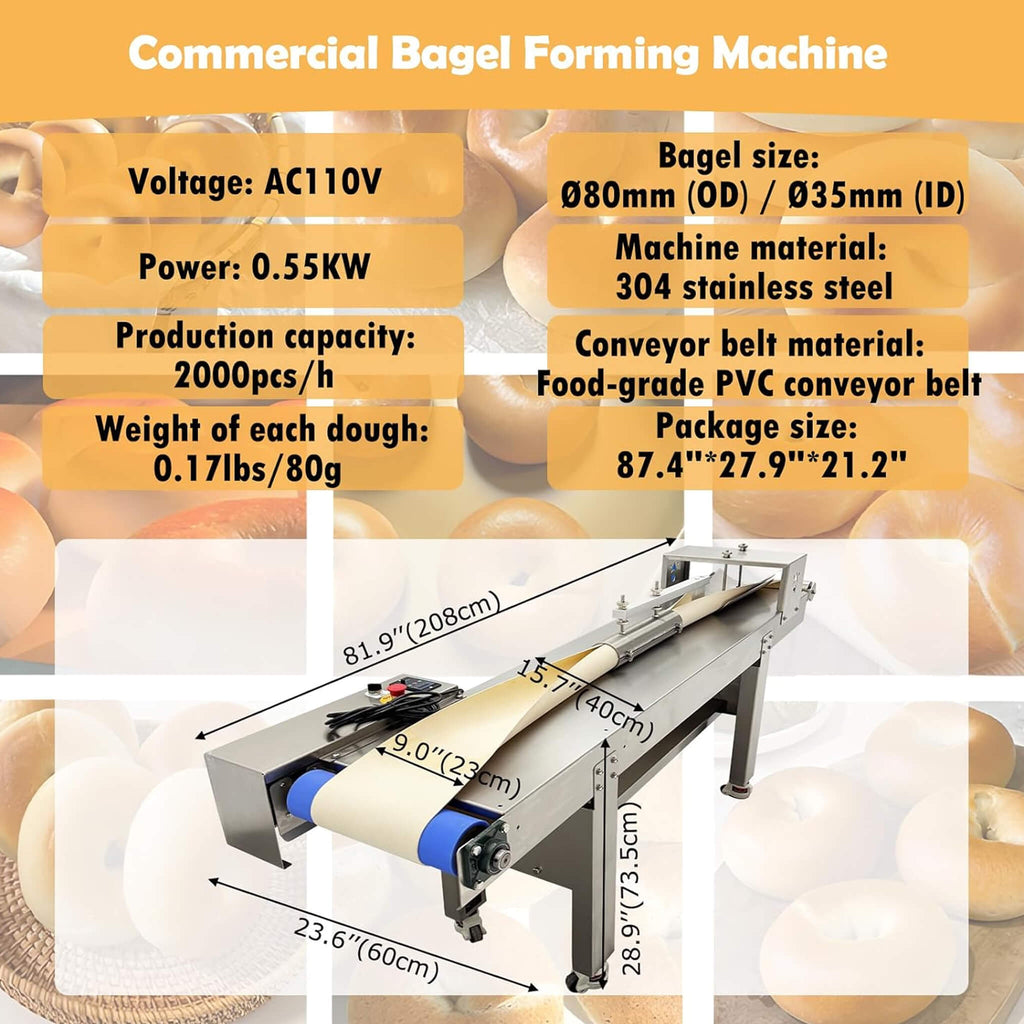 Heavy-Duty 110V Automatic Commercial Stainless Steel Bagel Machine (SAK54086) – SAKSBY WHOLESALE, view 5