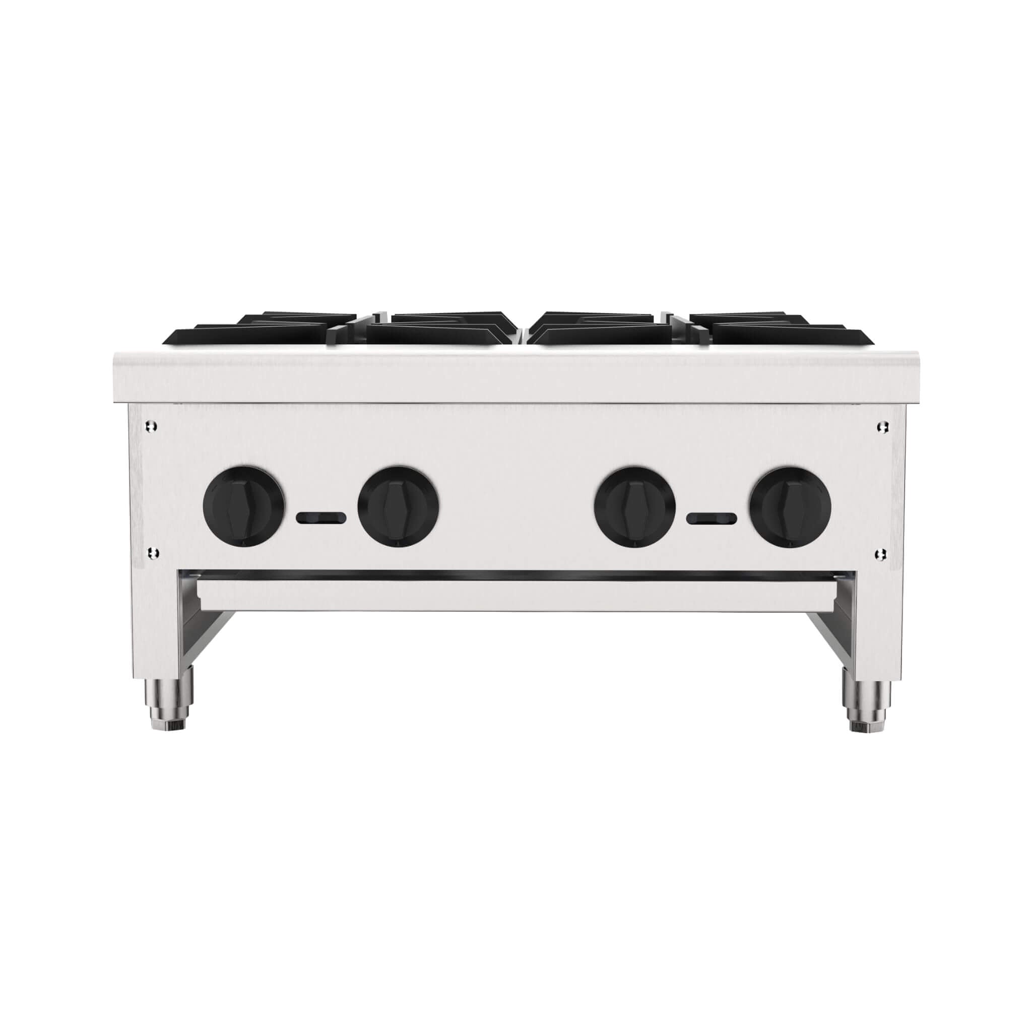 Heavy-Duty Commercial 112K BTU 4-Burner Stainless Steel Gas Stove Hot Plate (SAK39201) – SAKSBY WHOLESALE