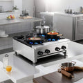 Heavy-Duty Commercial 112K BTU 4-Burner Stainless Steel Gas Stove Hot Plate (SAK39201) – SAKSBY WHOLESALE, view 4