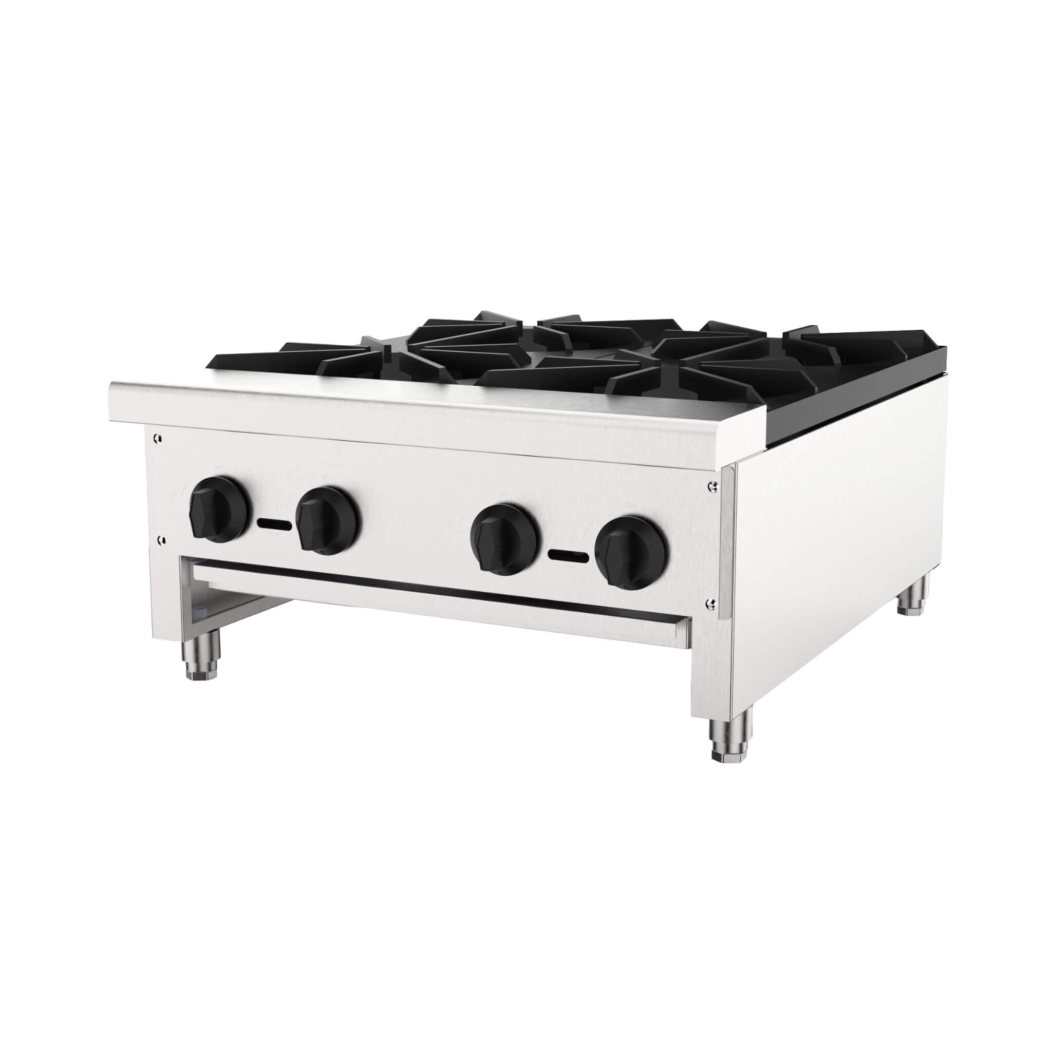 Heavy-Duty Commercial 112K BTU 4-Burner Stainless Steel Gas Stove Hot Plate (SAK39201) – SAKSBY WHOLESALE, view 3