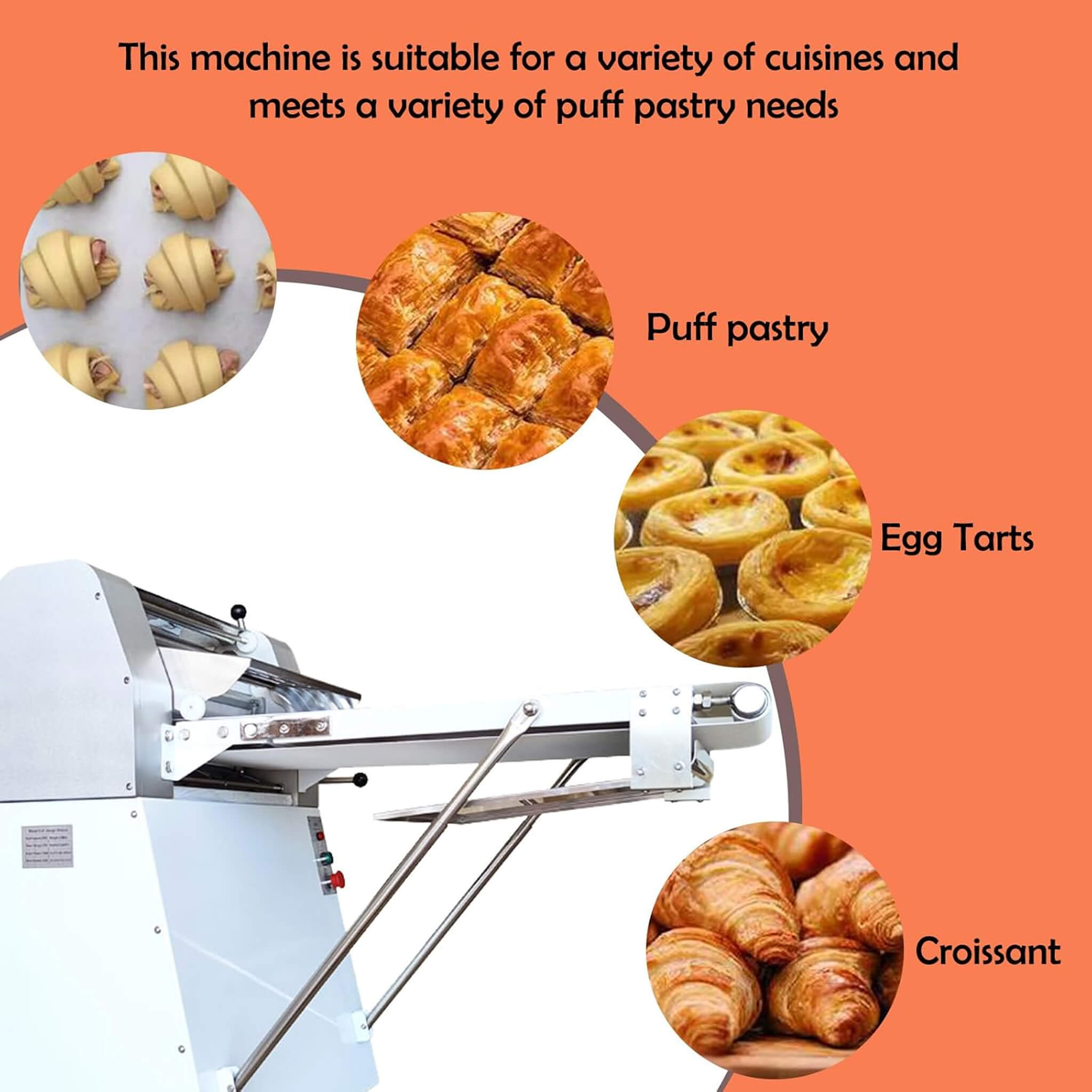 Heavy-Duty Commercial 220V Electric Dough Sheeter Machine With Adjustable Thickness (SAK17382) – SAKSBY WHOLESALE, view 6