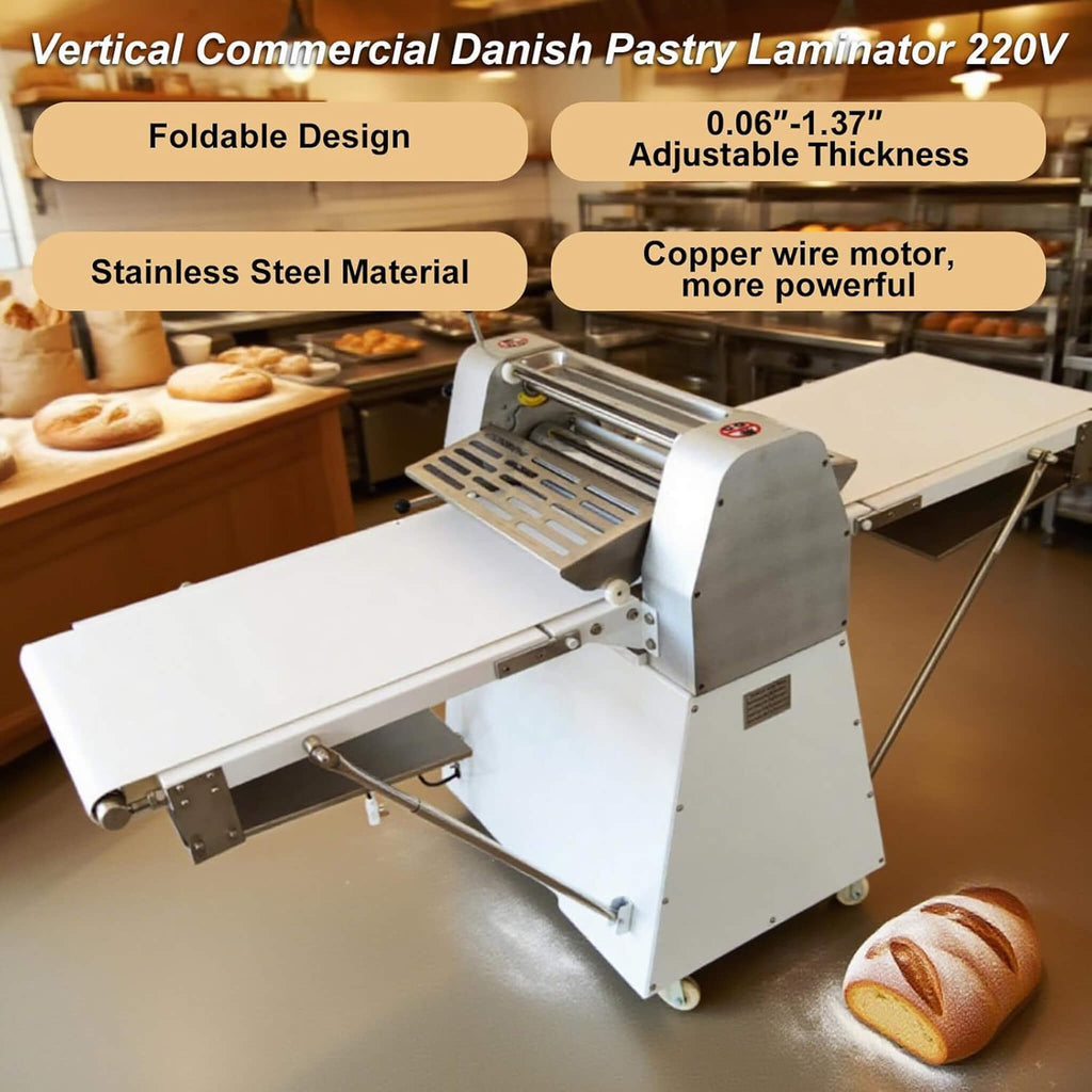 Heavy-Duty Commercial 220V Electric Dough Sheeter Machine With Adjustable Thickness (SAK17382) – SAKSBY WHOLESALE, view 4