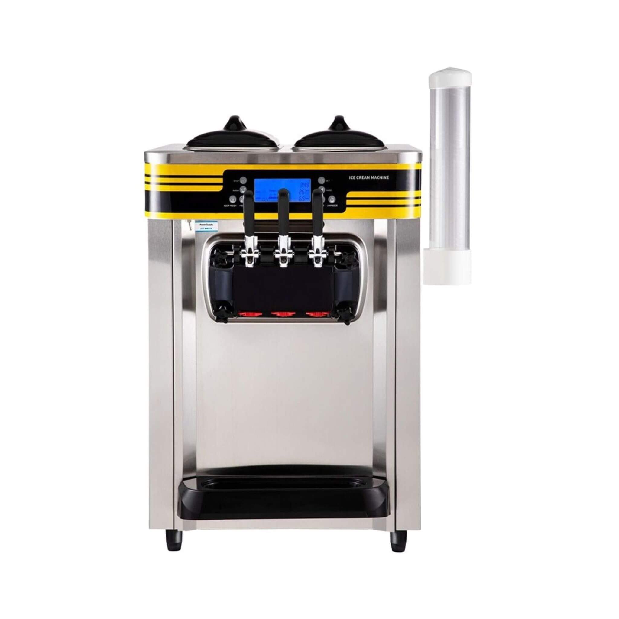 Heavy-Duty Commercial 3-Flavor 2350W Countertop Soft Serve Ice Cream Maker Machine (SAK63972) – SAKSBY WHOLESALE