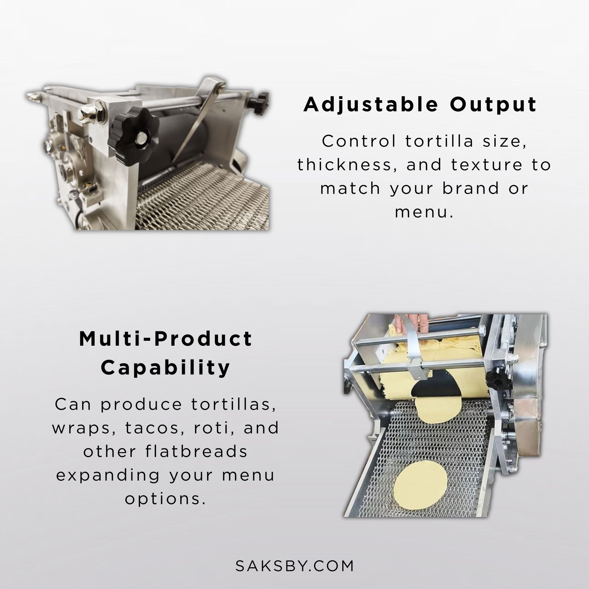Heavy-Duty Commercial Automatic Corn Tortilla Making Machine (SAK60513) – SAKSBY WHOLESALE, view 9