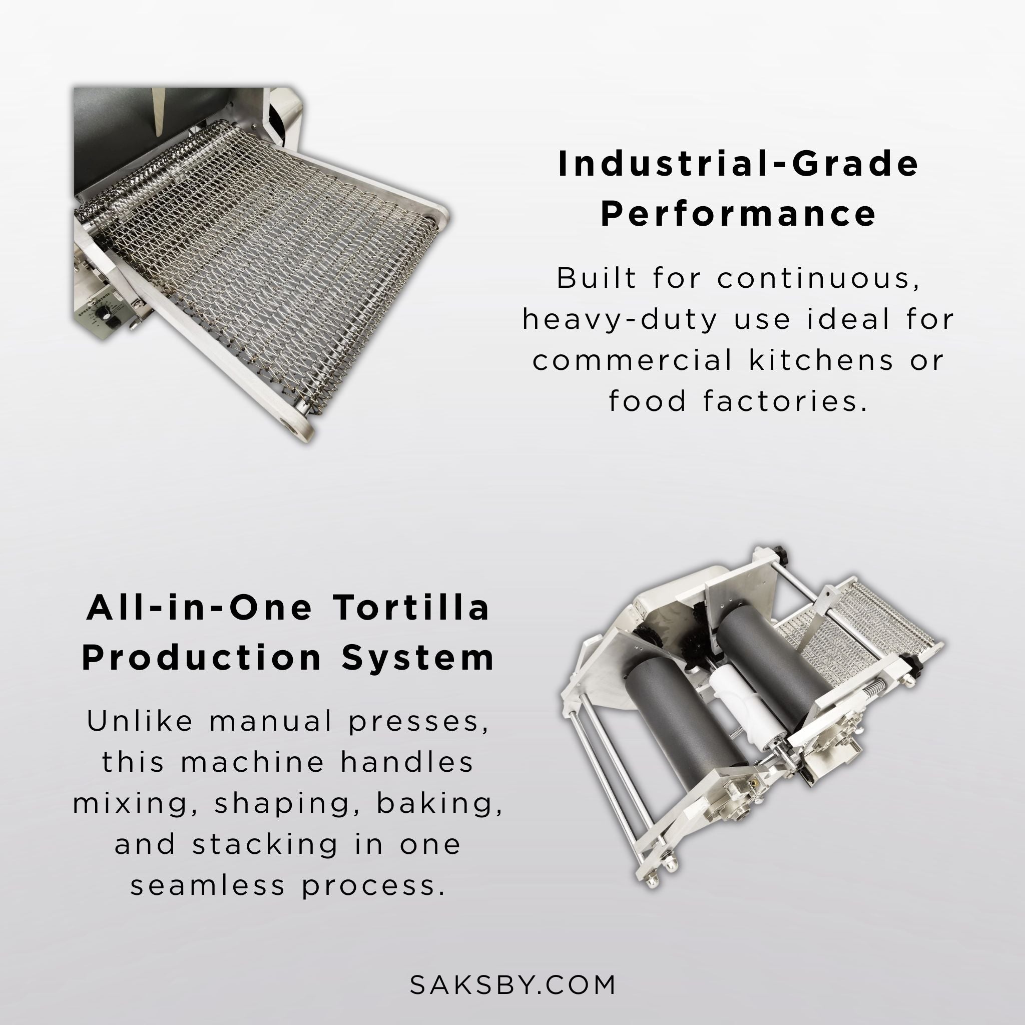 Heavy-Duty Commercial Automatic Corn Tortilla Making Machine (SAK60513) – SAKSBY WHOLESALE, view 7