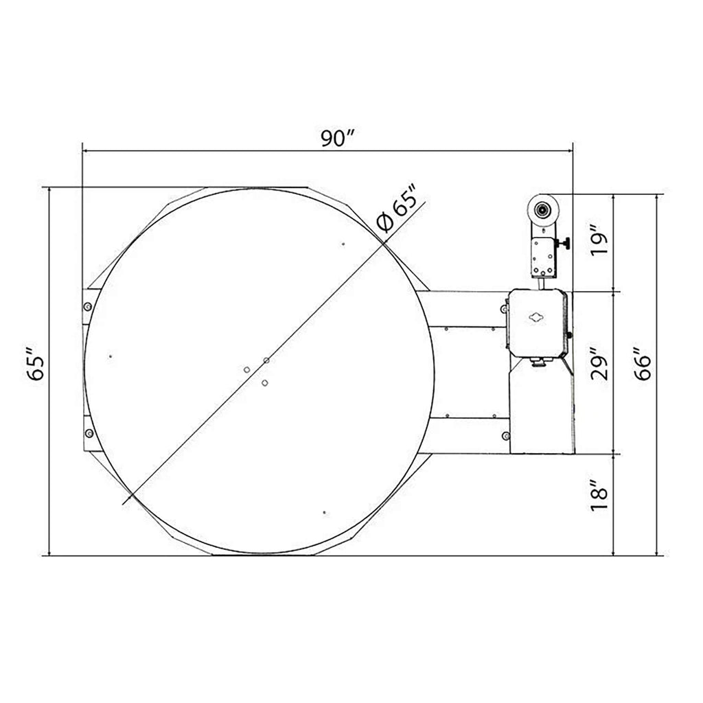 Heavy-Duty Commercial Pallet Carousel Shrink Wrapping Skid Turntable Machine (SAK62410) – SAKSBY WHOLESALE, view 6