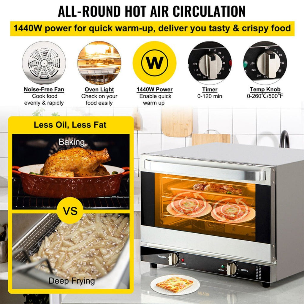 Heavy-Duty Commercial Stainless Steel Countertop Convection Toaster Oven (SAK51683) – SAKSBY WHOLESALE, view 6